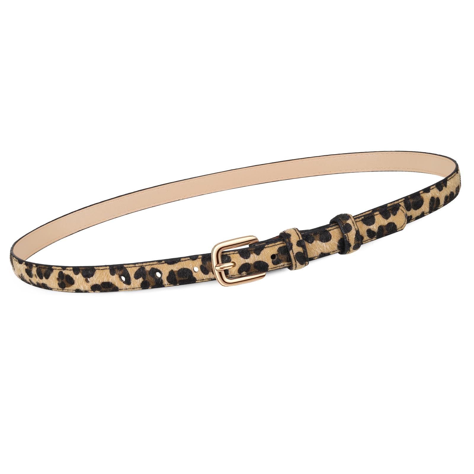 21 Colors Ladies Belt with Gold Buckle