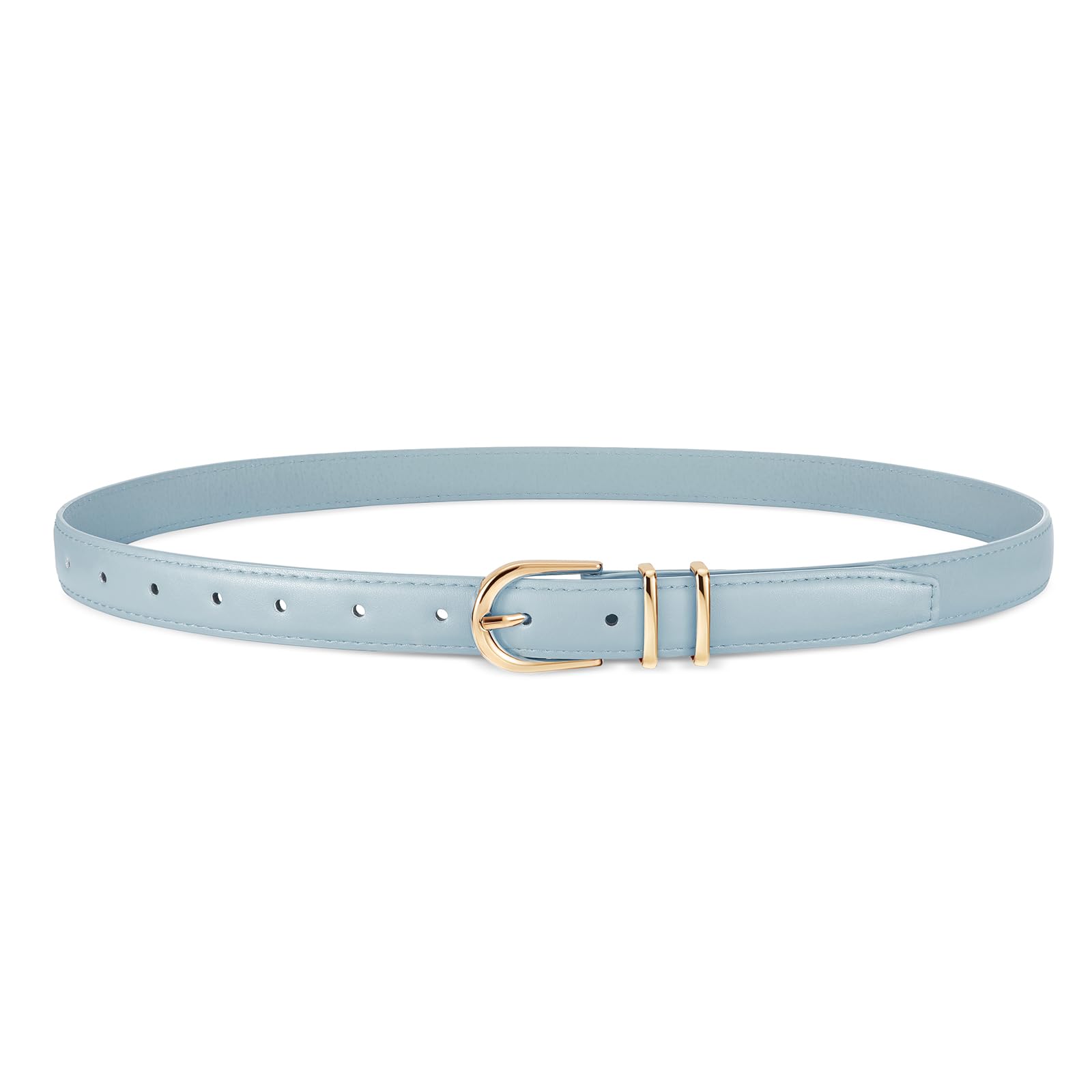 Women Skinny Vegan Leather Belt for Jeans