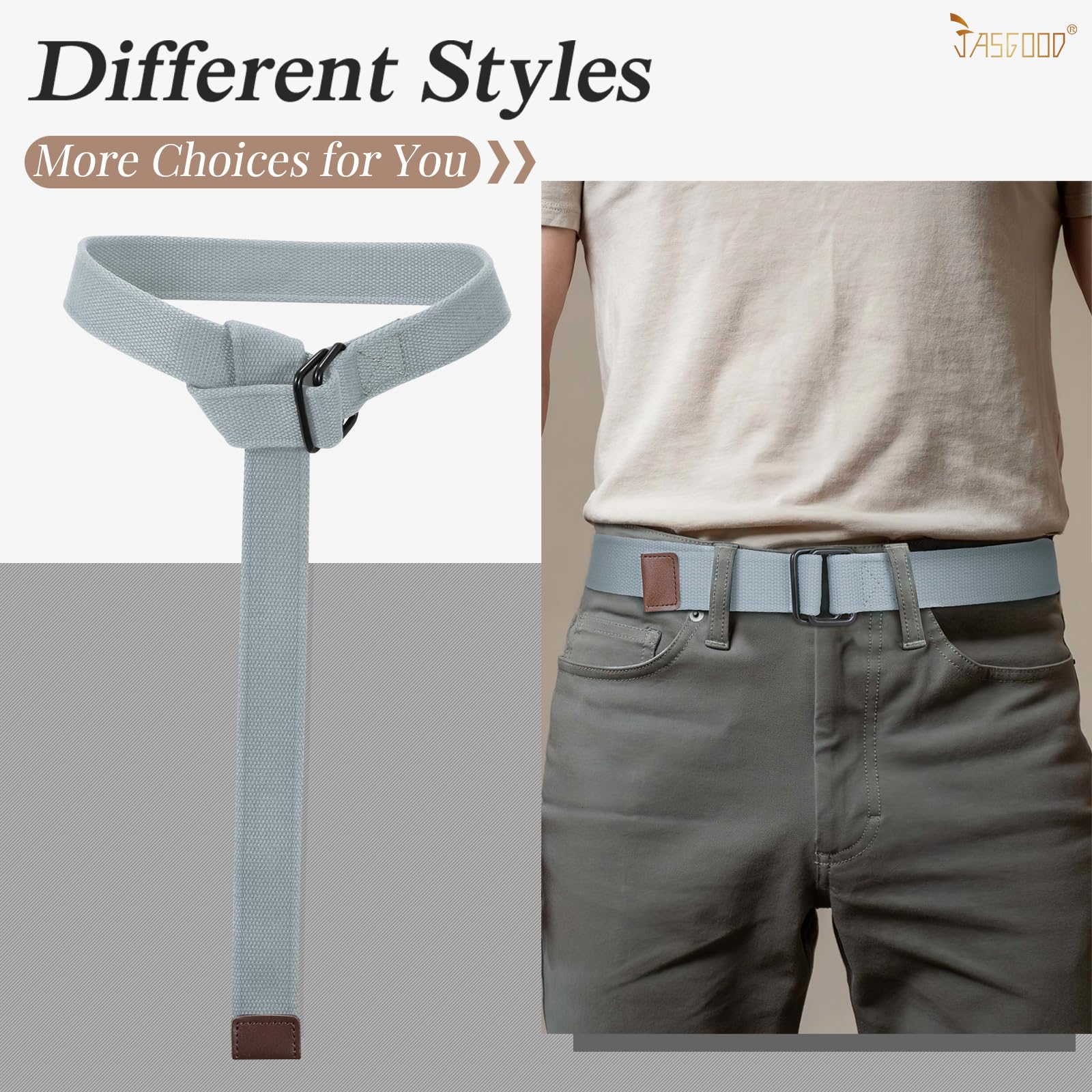 Plus Size Unisex Canvas Belt for Jeans