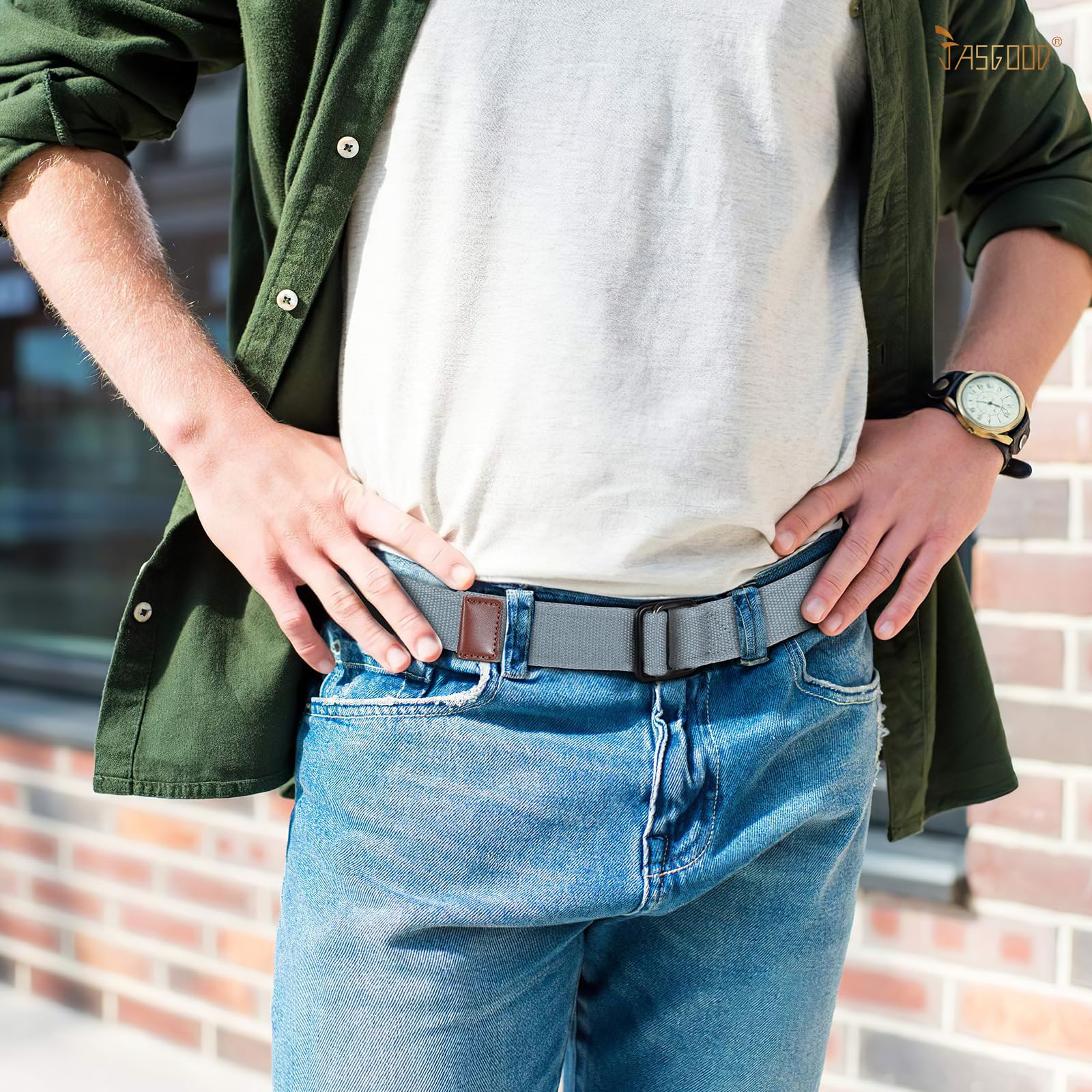 Plus Size Unisex Canvas Belt for Jeans