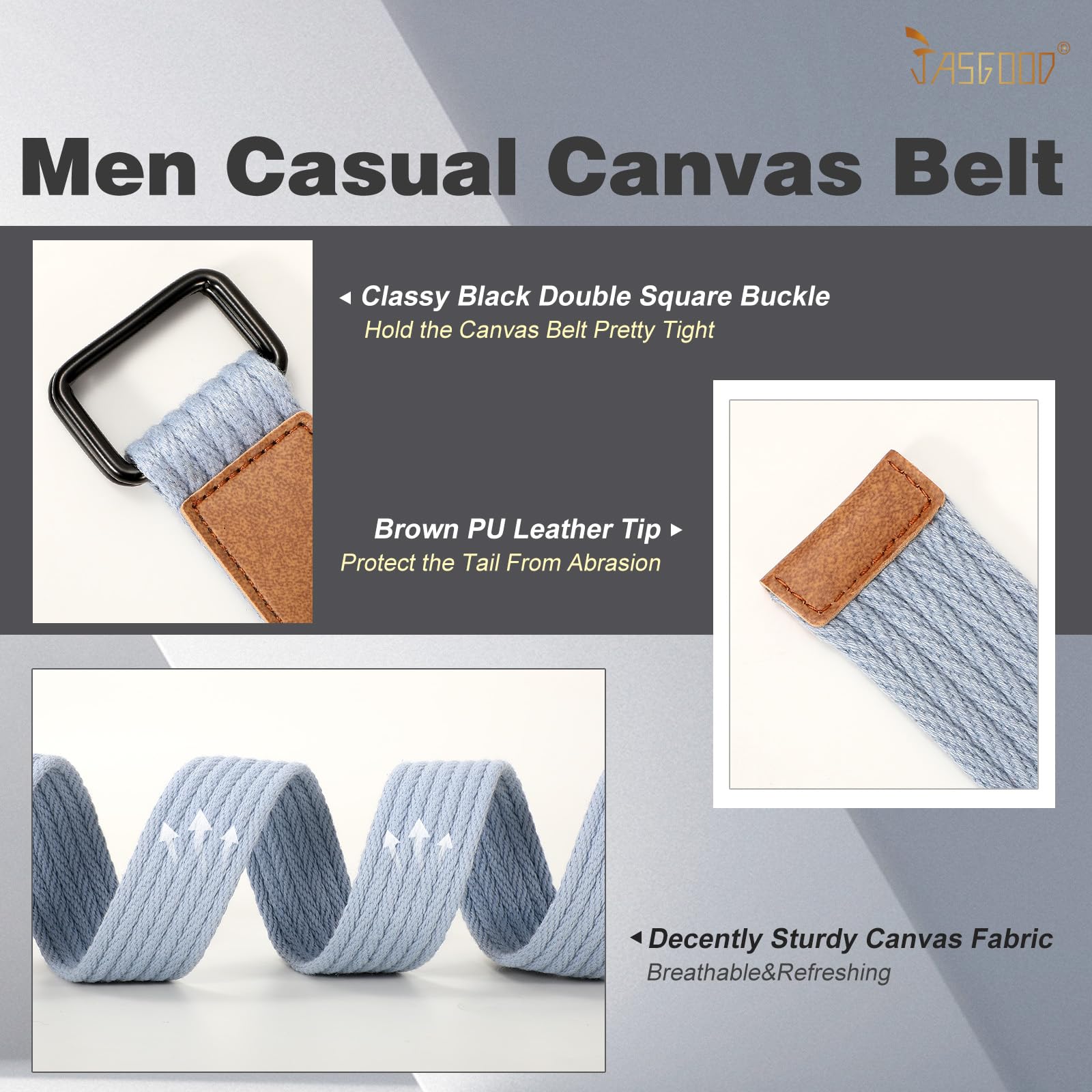 Plus Size Unisex Canvas Belt for Jeans