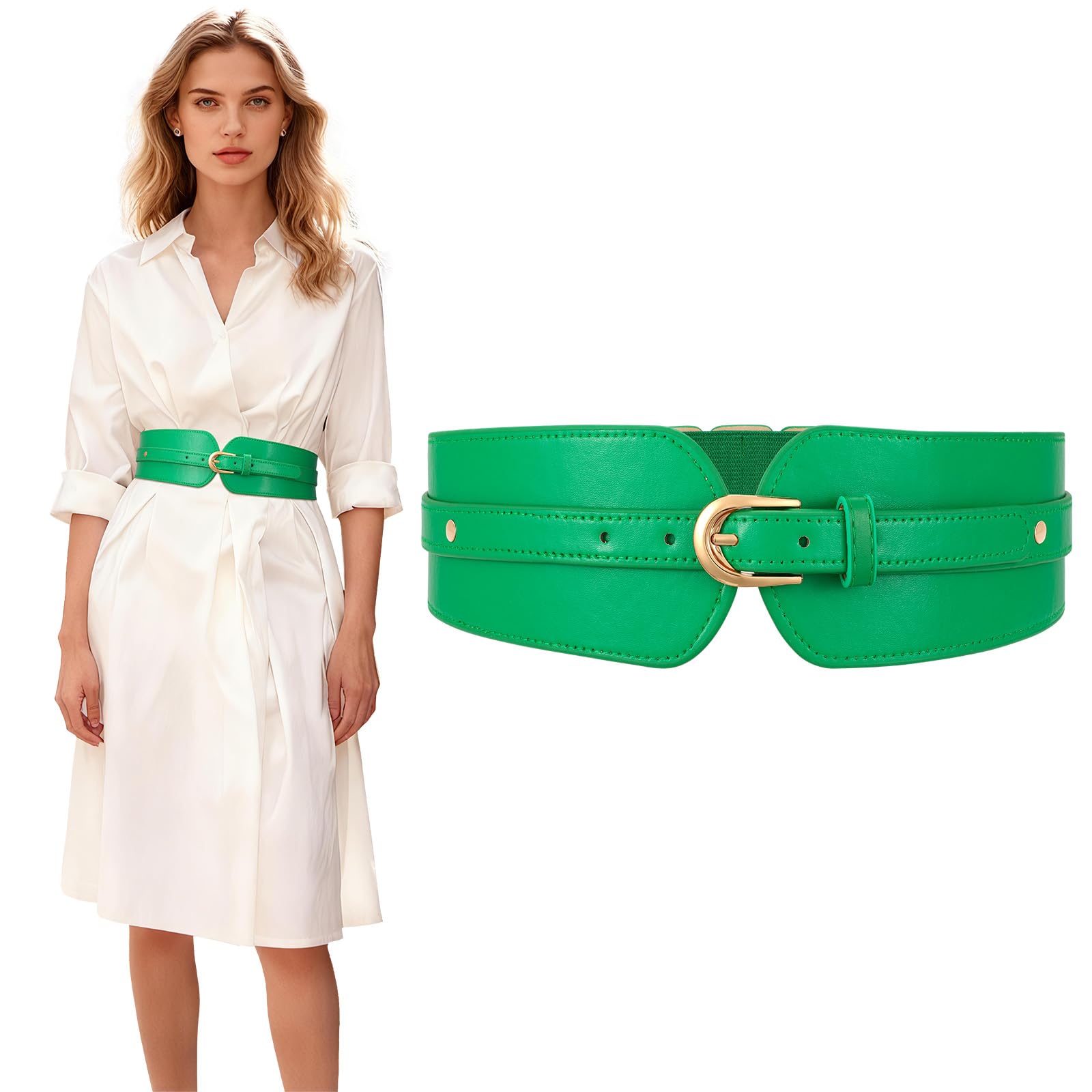 Gold Buckle Stretchy Outfit Belt - JASGOOD OFFICIAL