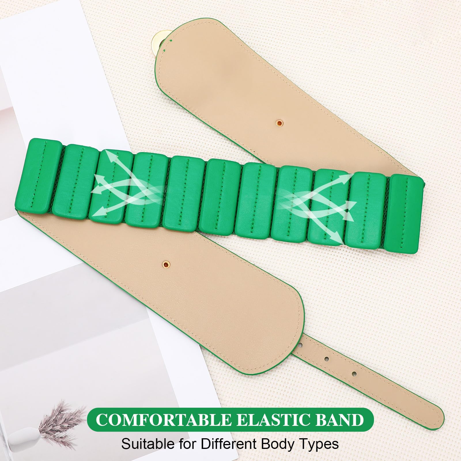 Gold Buckle Stretchy Outfit Belt - JASGOOD OFFICIAL