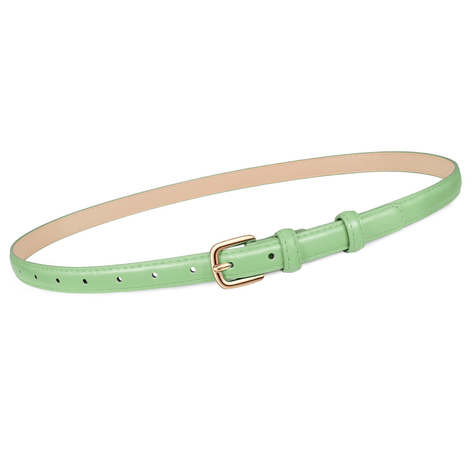 21 Colors Ladies Belt with Gold Buckle