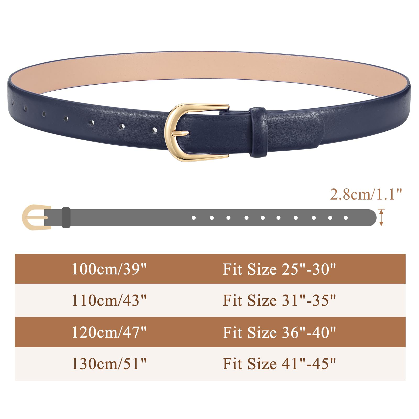 Classic Ladies Waist Belt