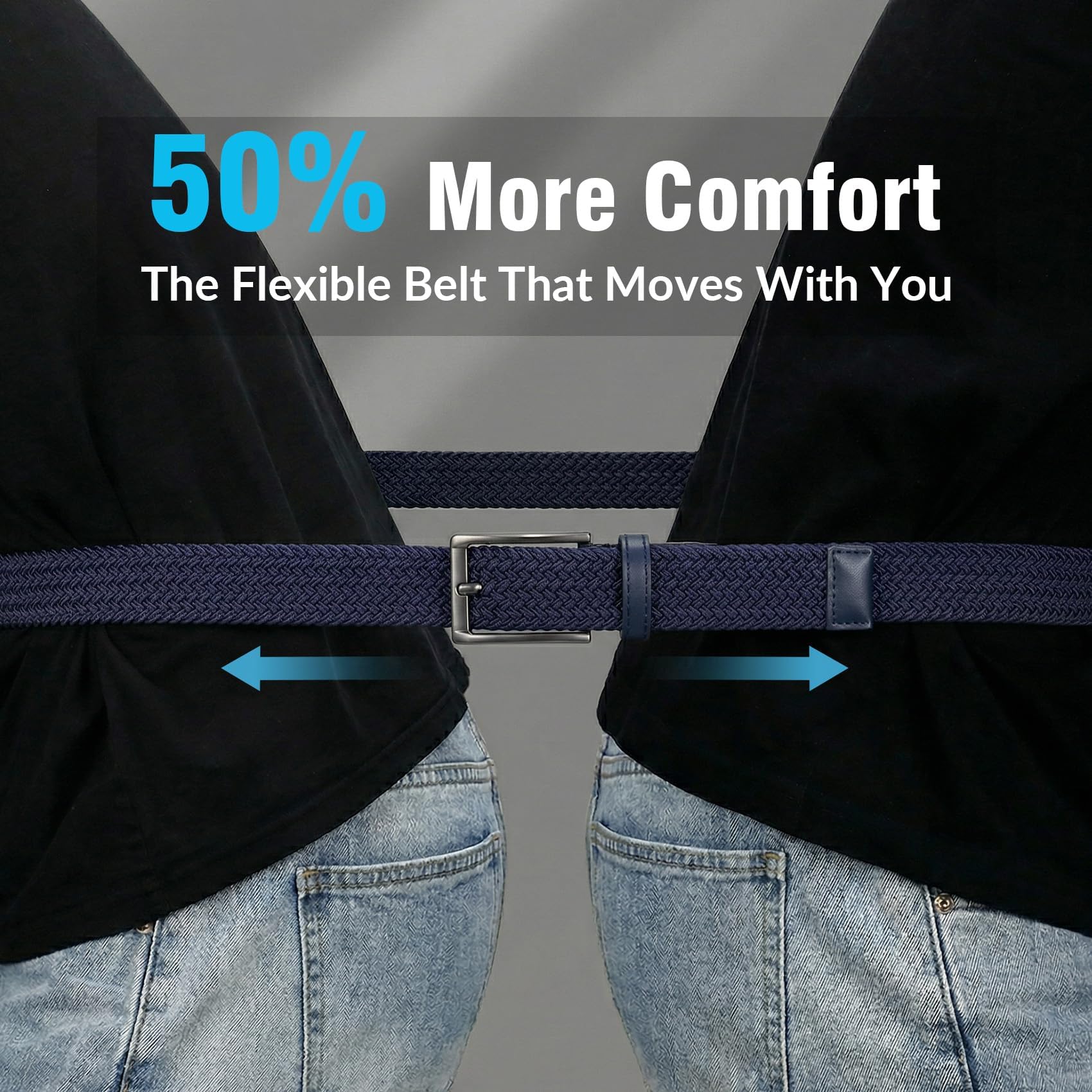 Braided Stretch Golf Belt for Men Women