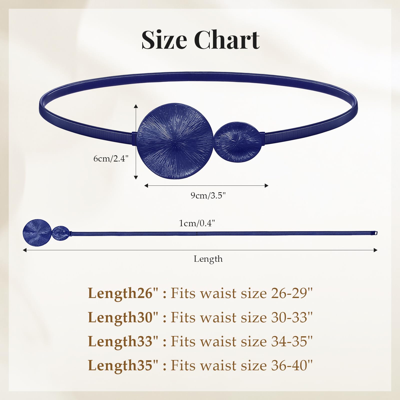 Skinny Stretch Thin Chain Belt For Dress