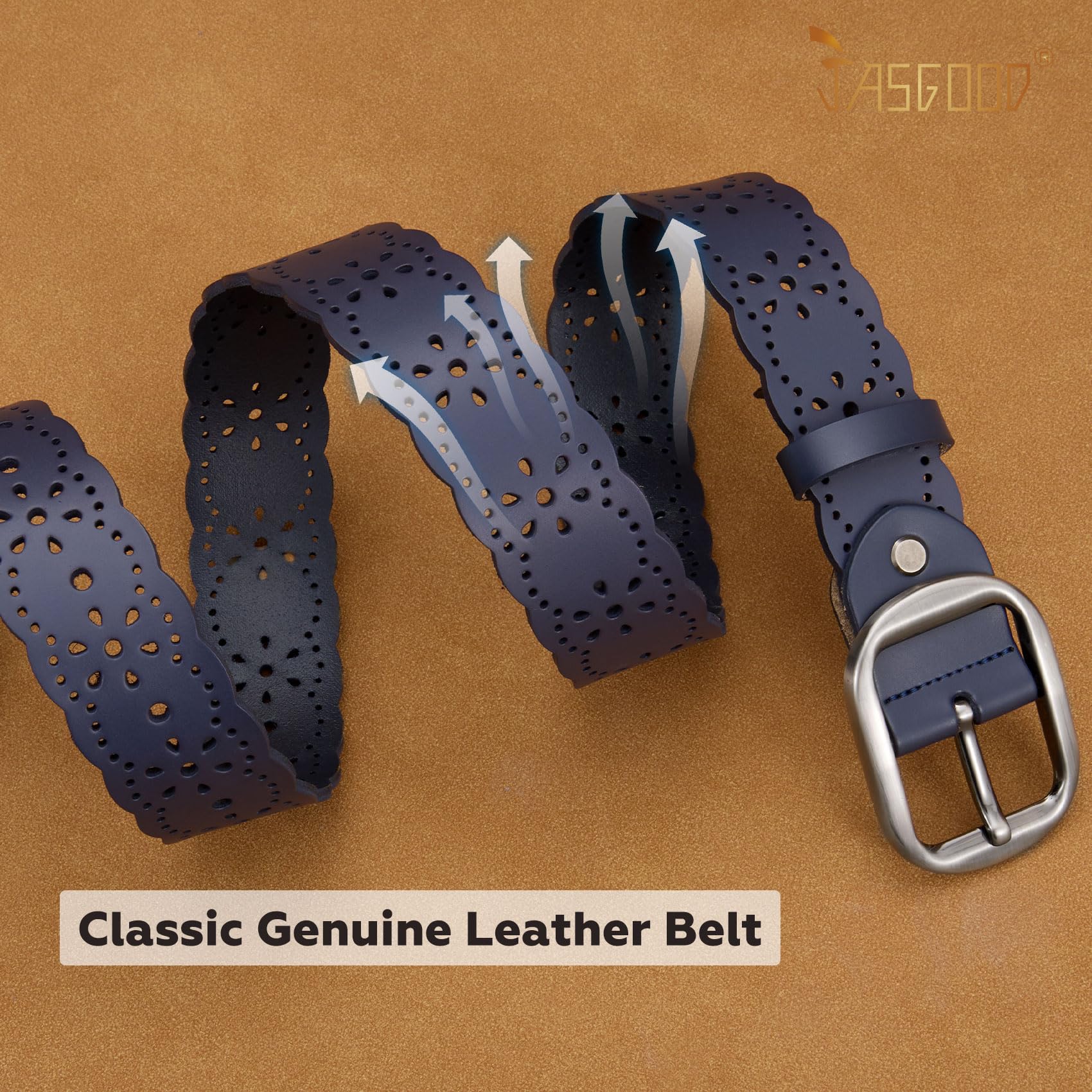 Hollow Design Wide Belt for Ladies - JASGOOD OFFICIAL
