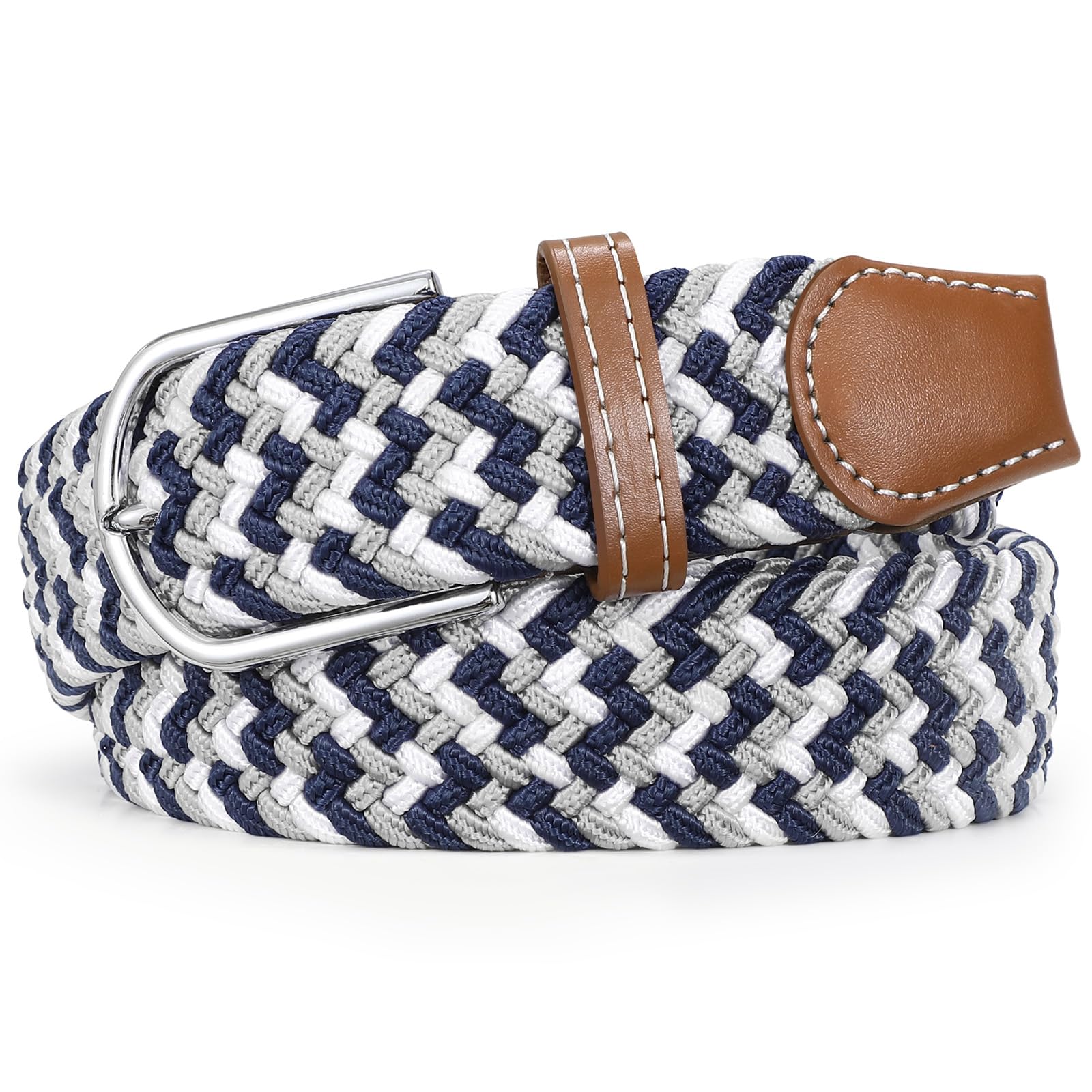 Braided Stretch Belt for Men Women