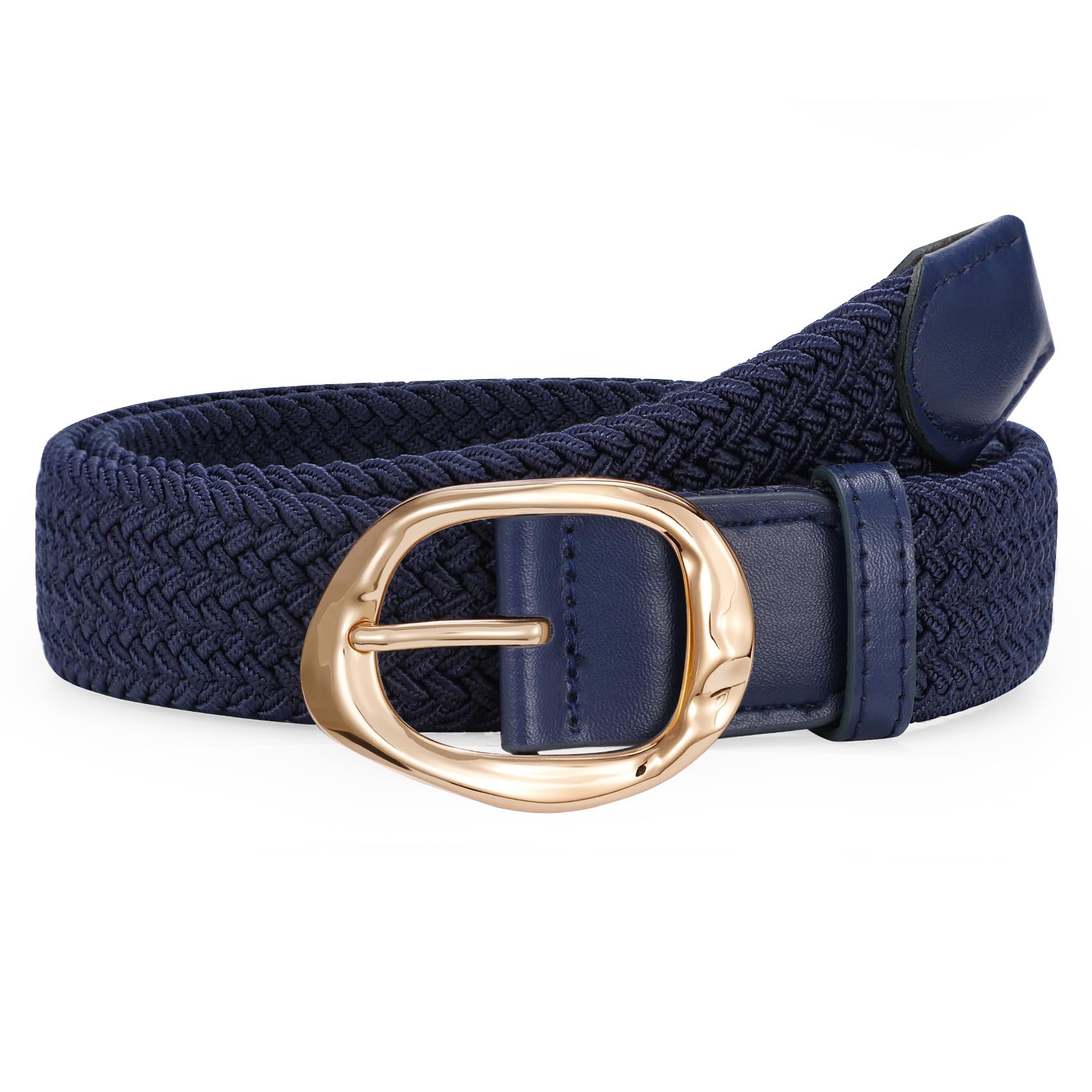 Women Braided Elastic Belt For Golf