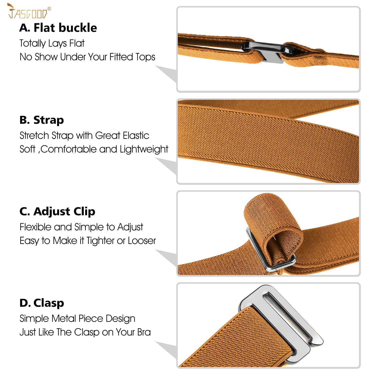 1-pack Invisible Elastic Web Strap Belt