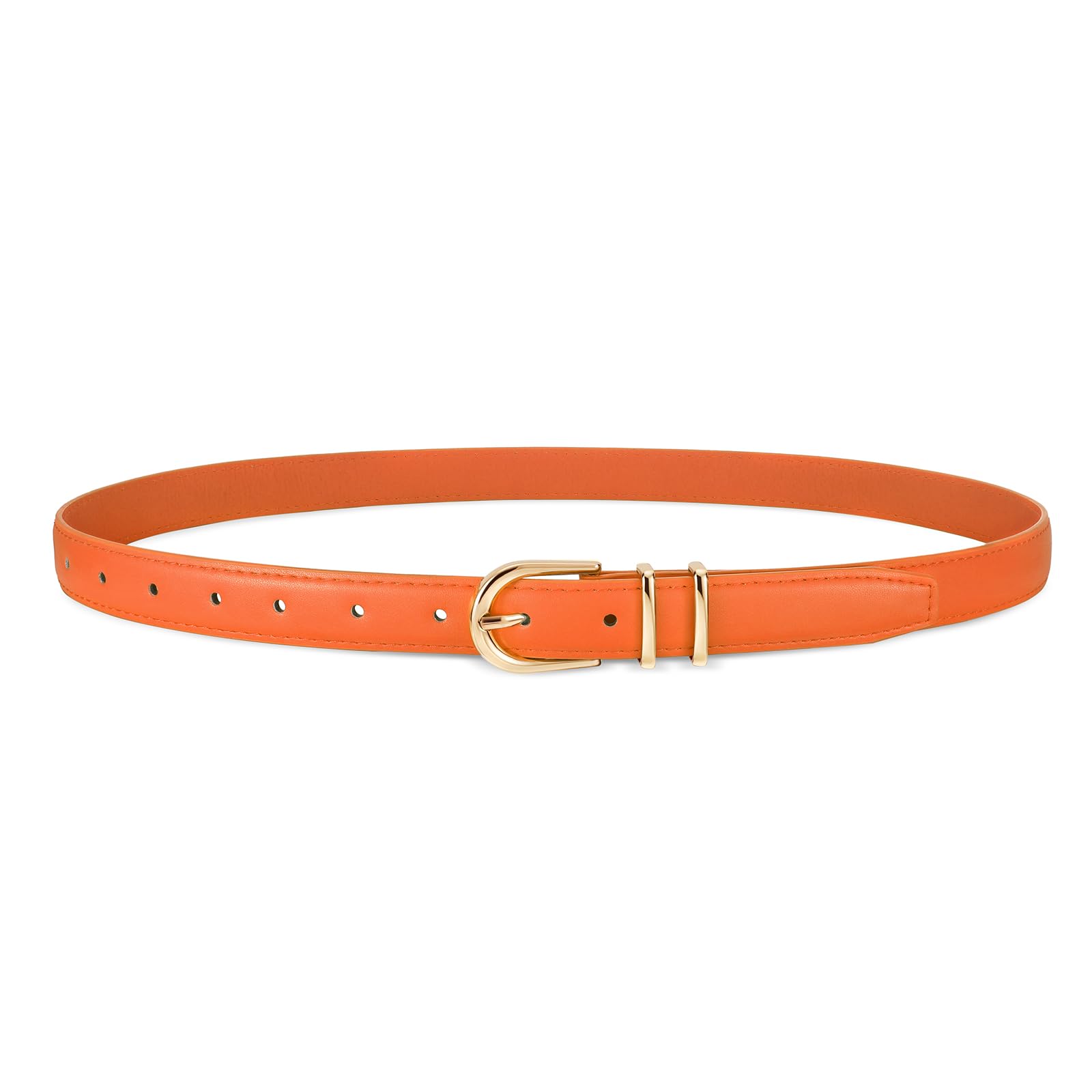 Women Skinny Vegan Leather Belt for Jeans