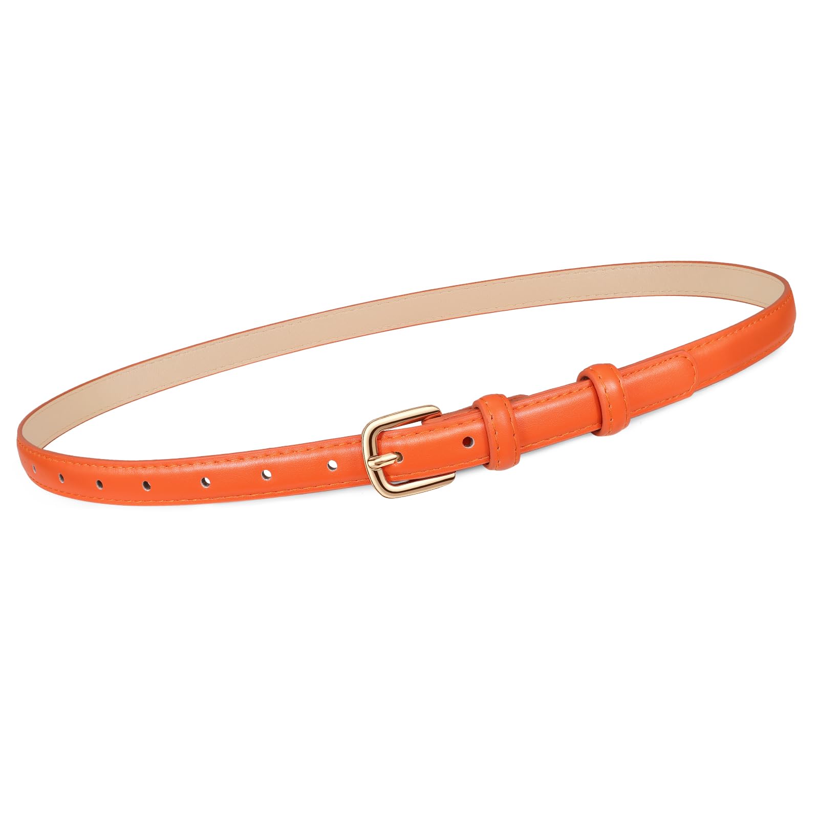 21 Colors Ladies Belt with Gold Buckle