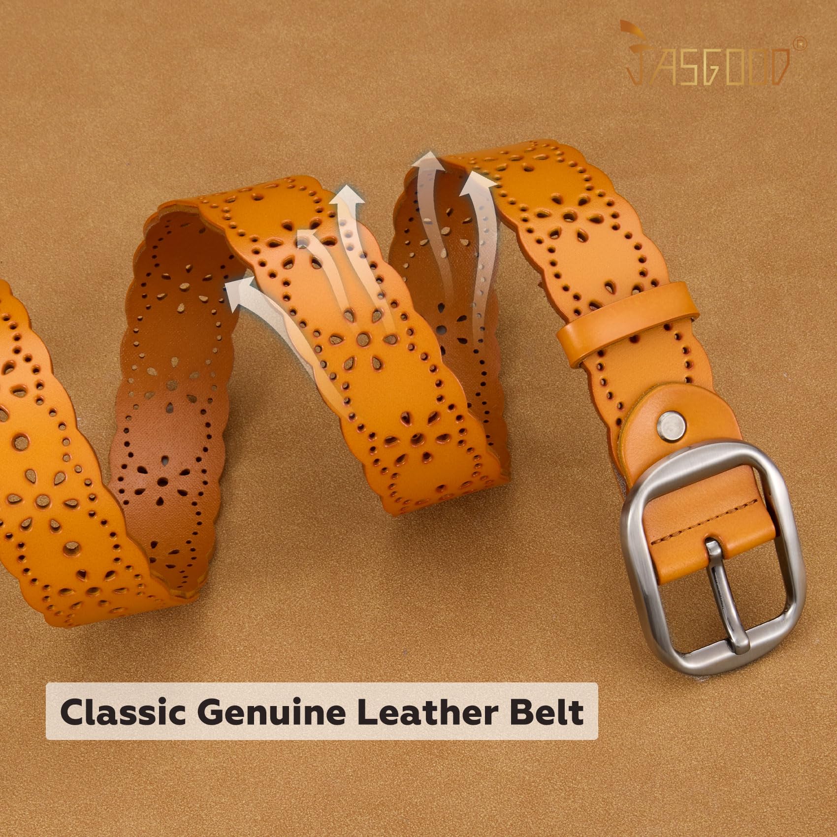 Hollow Design Wide Belt for Ladies - JASGOOD OFFICIAL