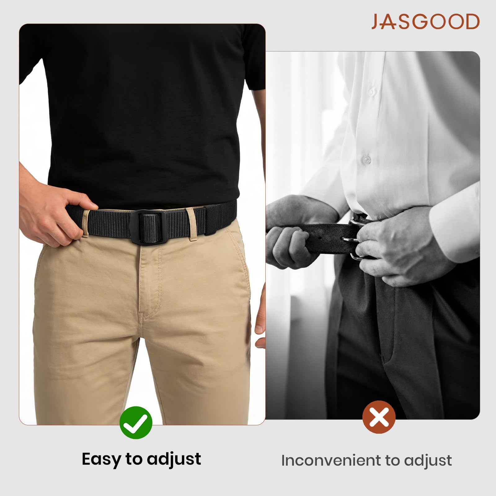 Heavy Duty Military-style Tactical Belt with Metal Buckle - JASGOOD OFFICIAL