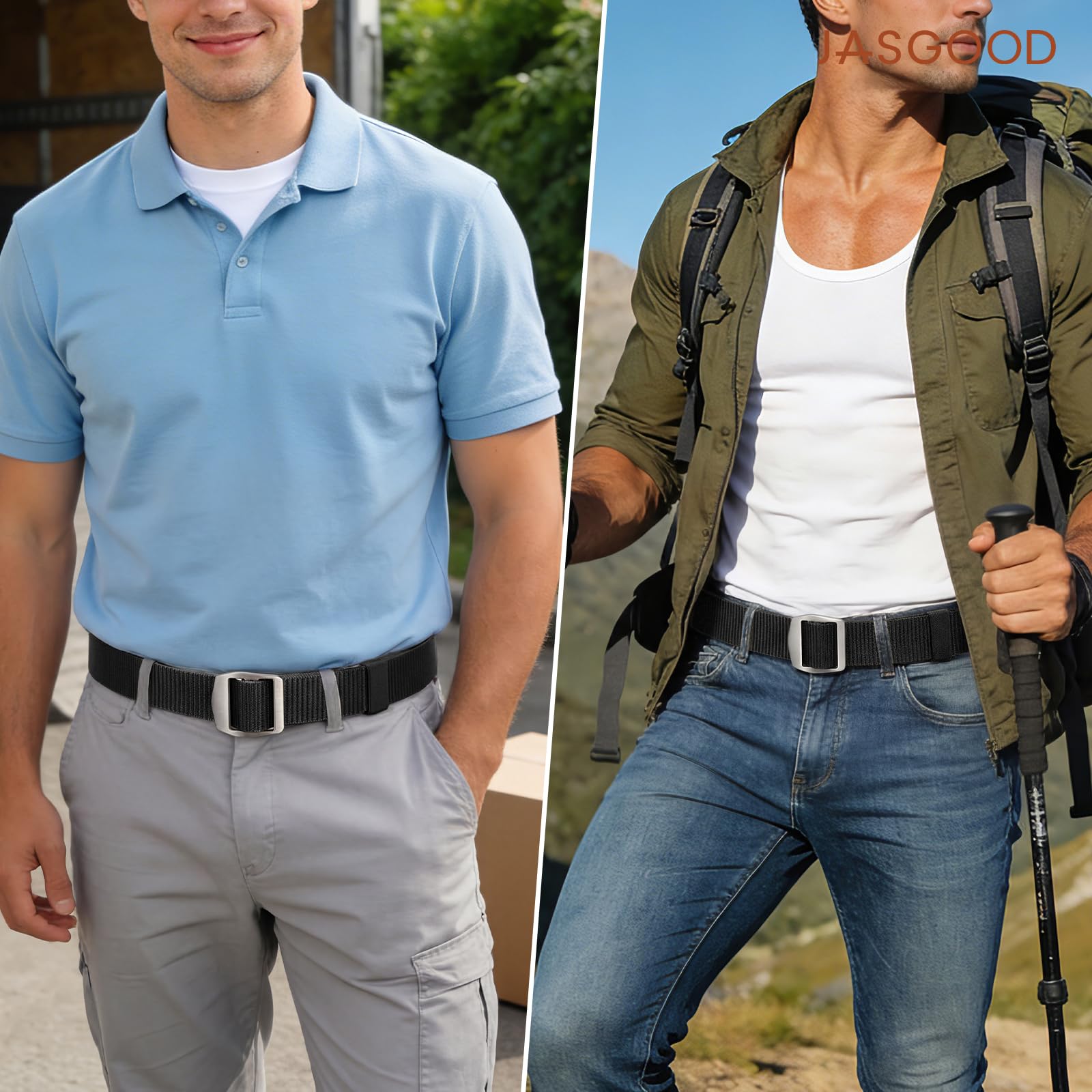 Heavy Duty Military-style Tactical Belt with Metal Buckle - JASGOOD OFFICIAL
