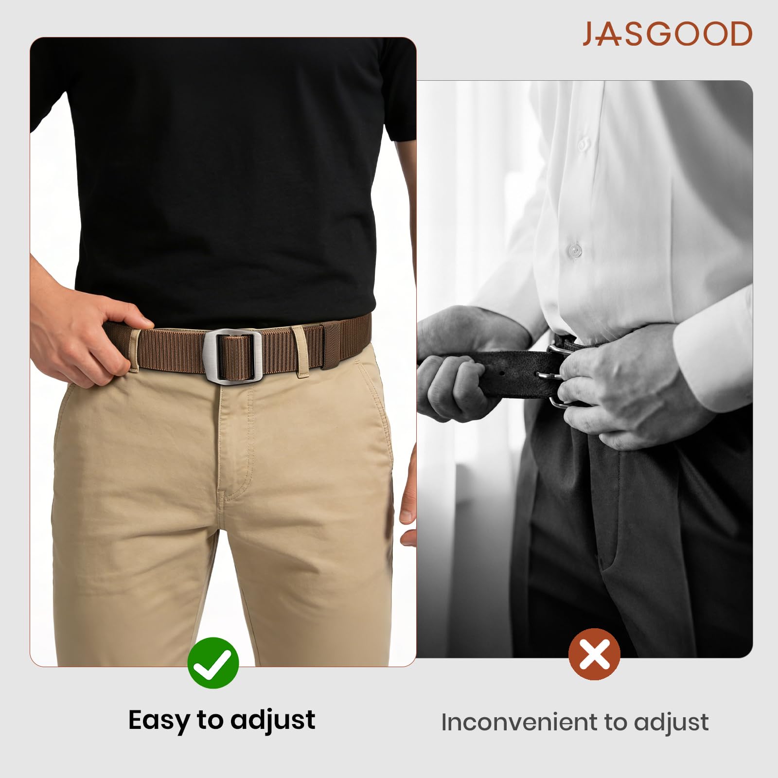 Heavy Duty Military-style Tactical Belt with Metal Buckle - JASGOOD OFFICIAL