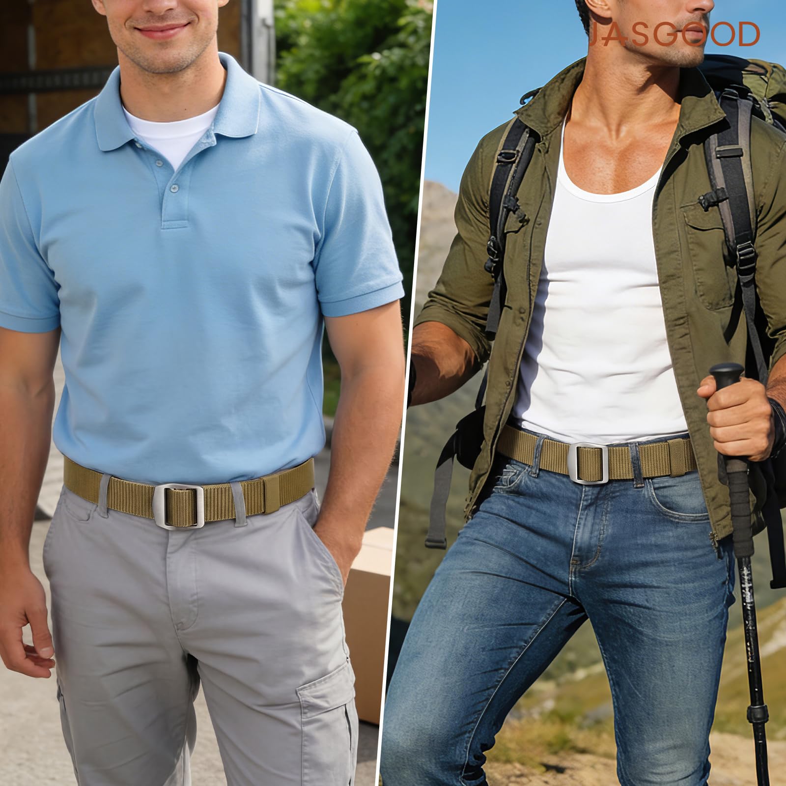 Heavy Duty Military-style Tactical Belt with Metal Buckle - JASGOOD OFFICIAL