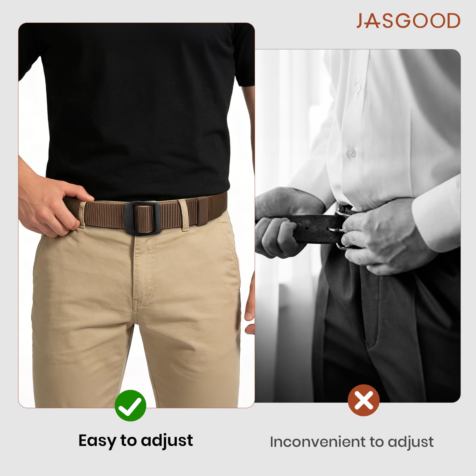 Heavy Duty Military-style Tactical Belt with Metal Buckle - JASGOOD OFFICIAL