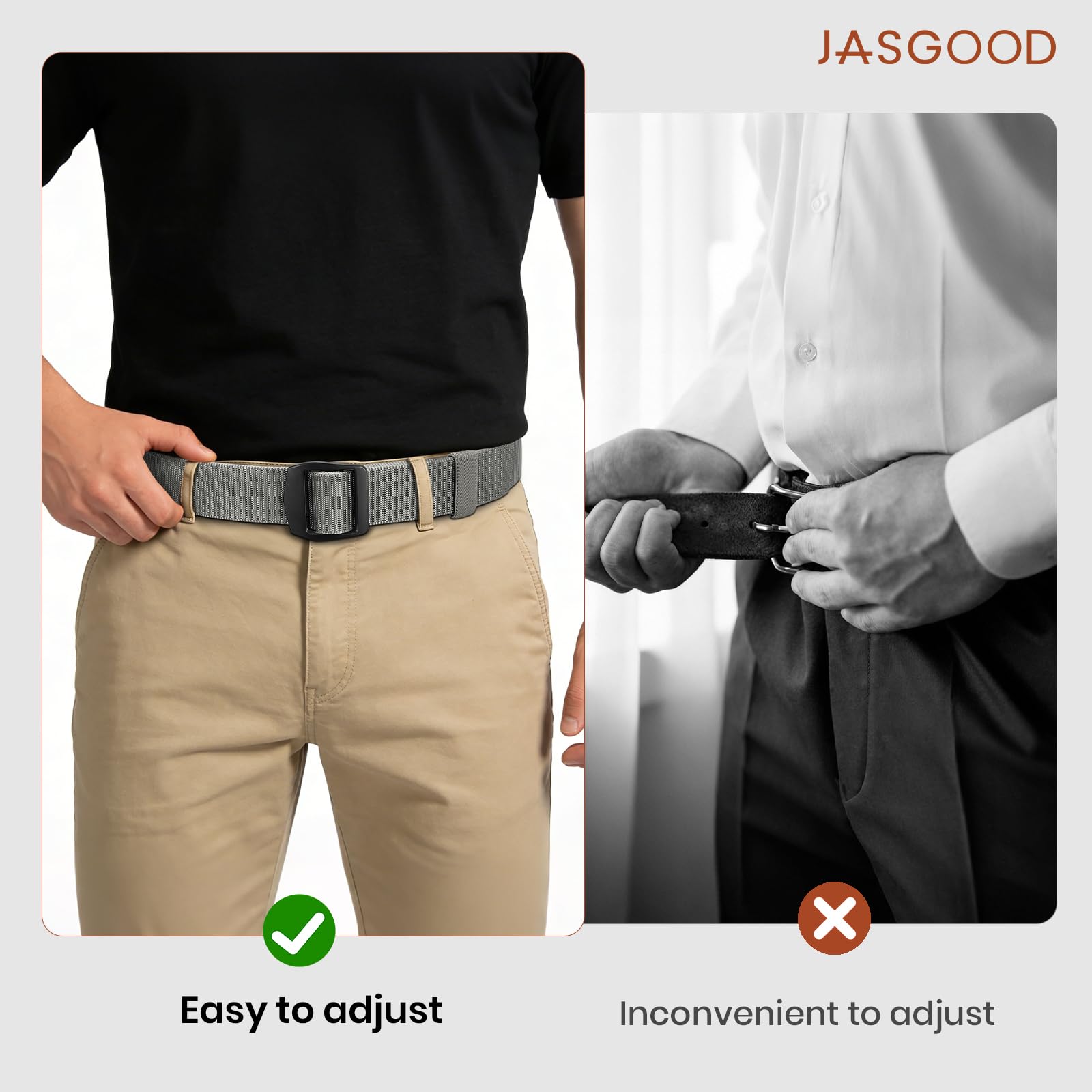 Heavy Duty Military-style Tactical Belt with Metal Buckle - JASGOOD OFFICIAL
