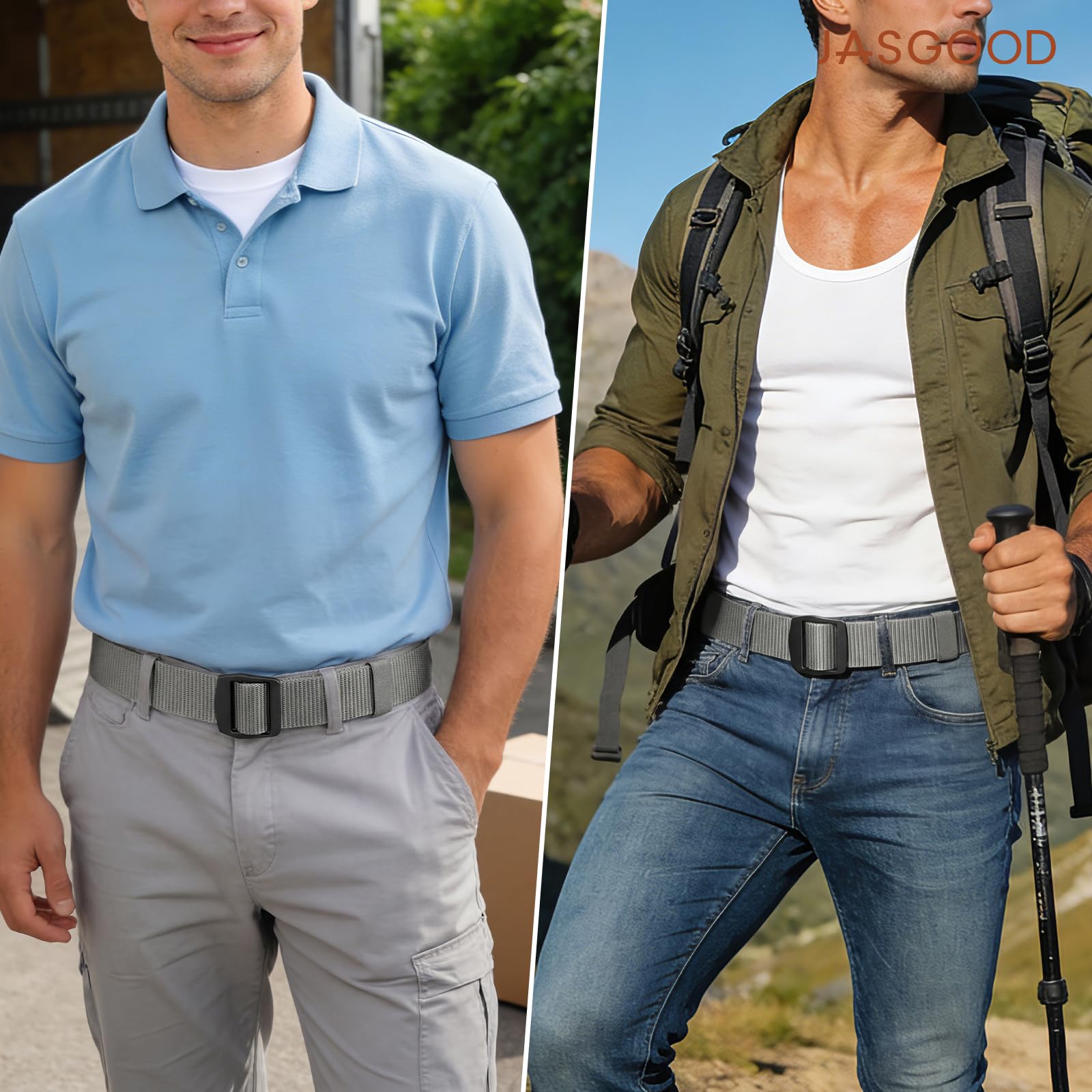 Heavy Duty Military-style Tactical Belt with Metal Buckle - JASGOOD OFFICIAL