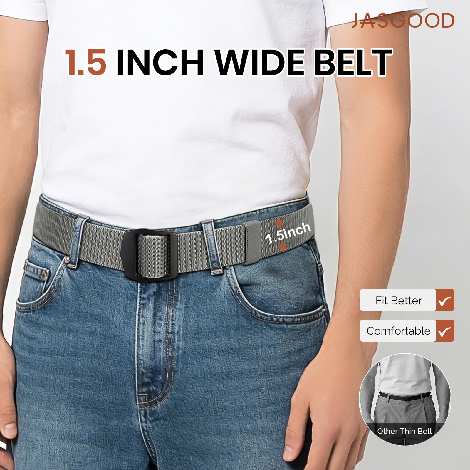 Heavy Duty Military-style Tactical Belt with Metal Buckle - JASGOOD OFFICIAL