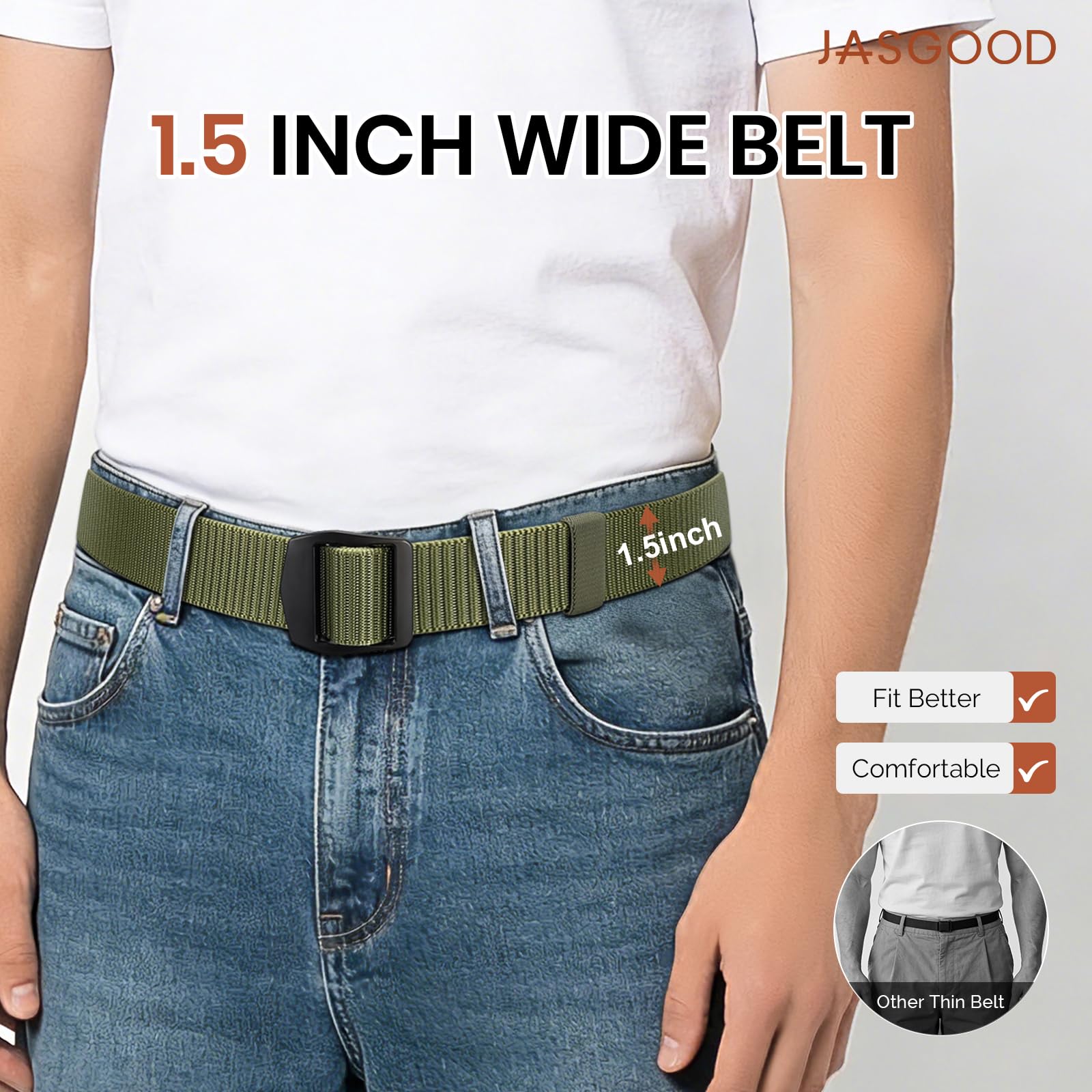 Heavy Duty Military-style Tactical Belt with Metal Buckle - JASGOOD OFFICIAL
