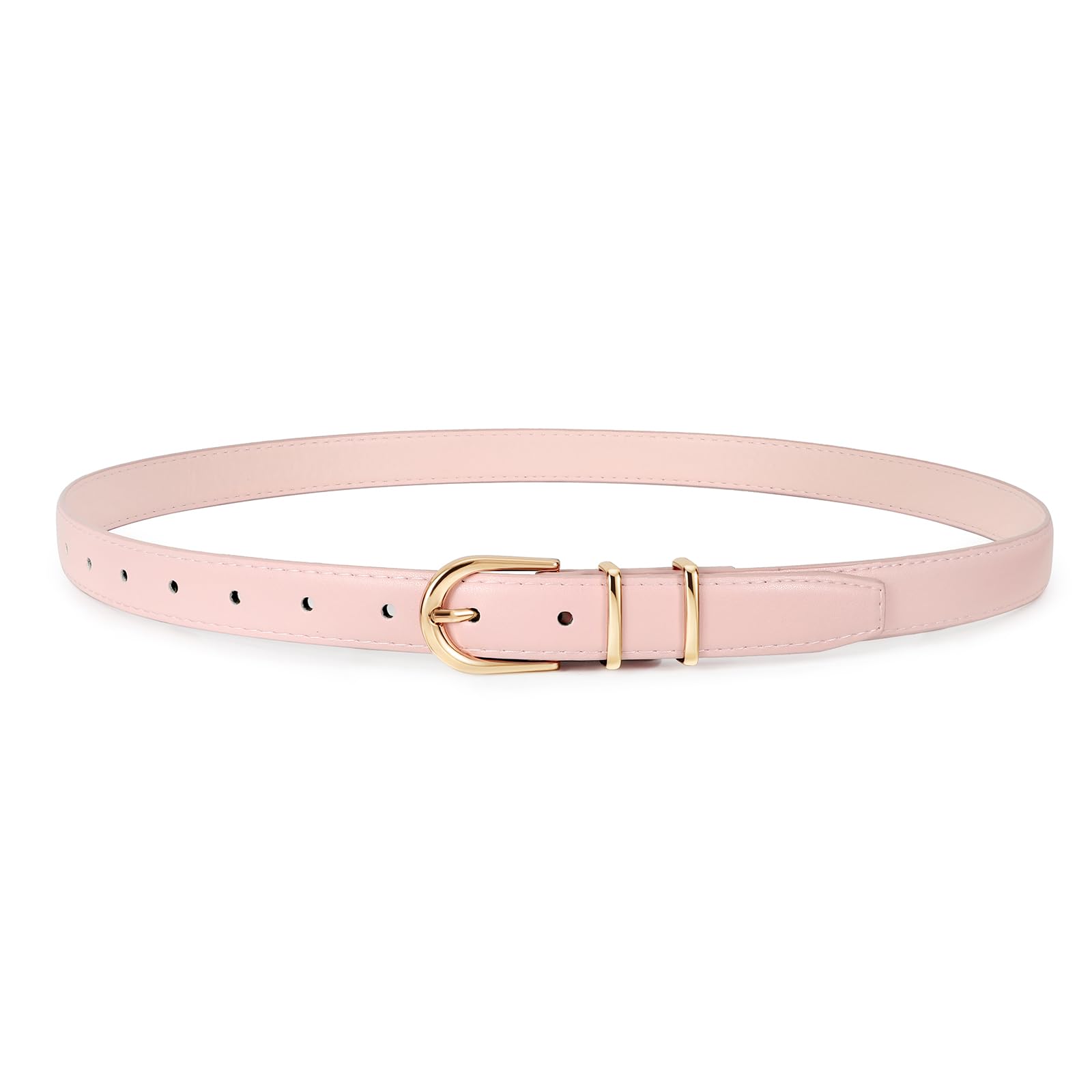Women Skinny Vegan Leather Belt for Jeans