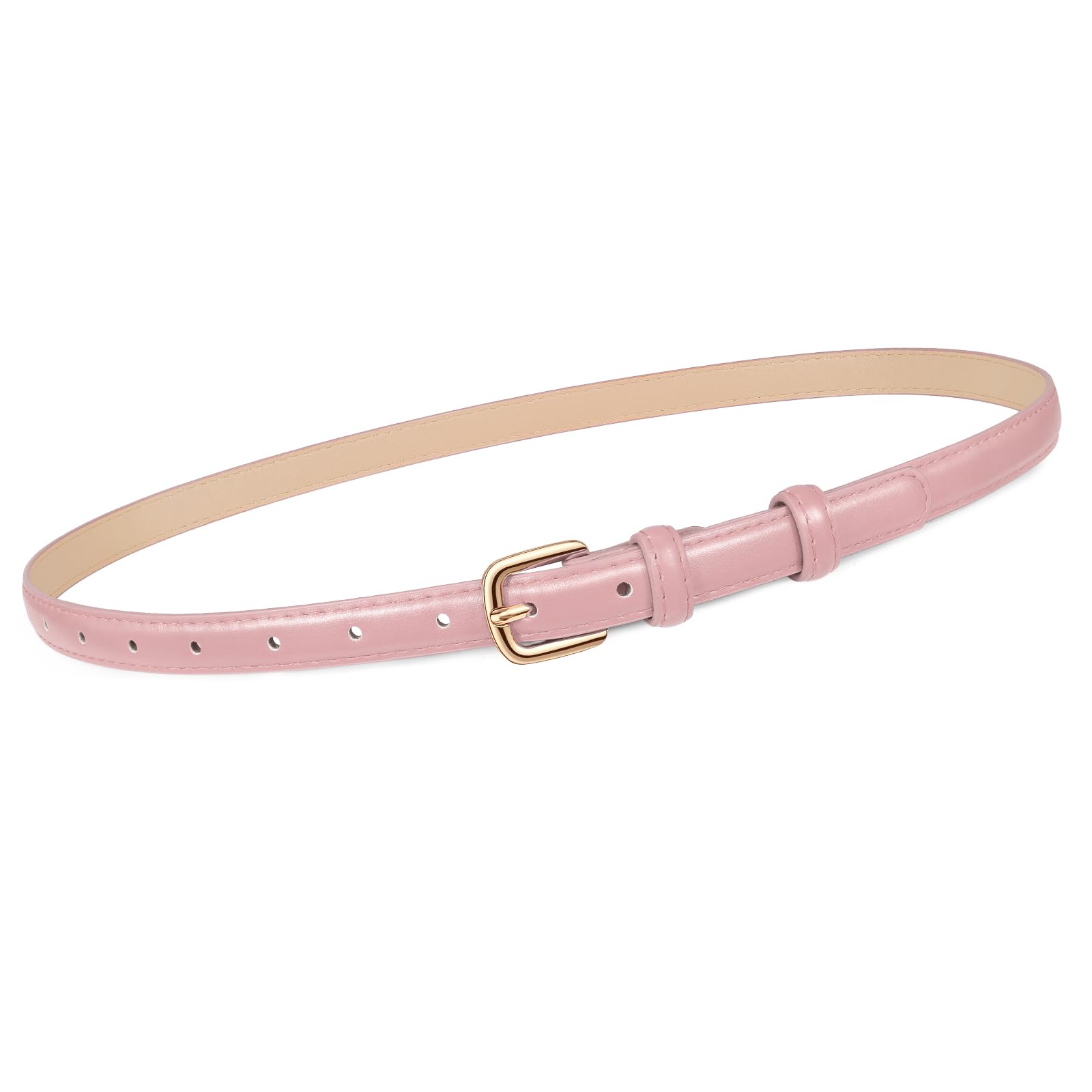 21 Colors Ladies Belt with Gold Buckle