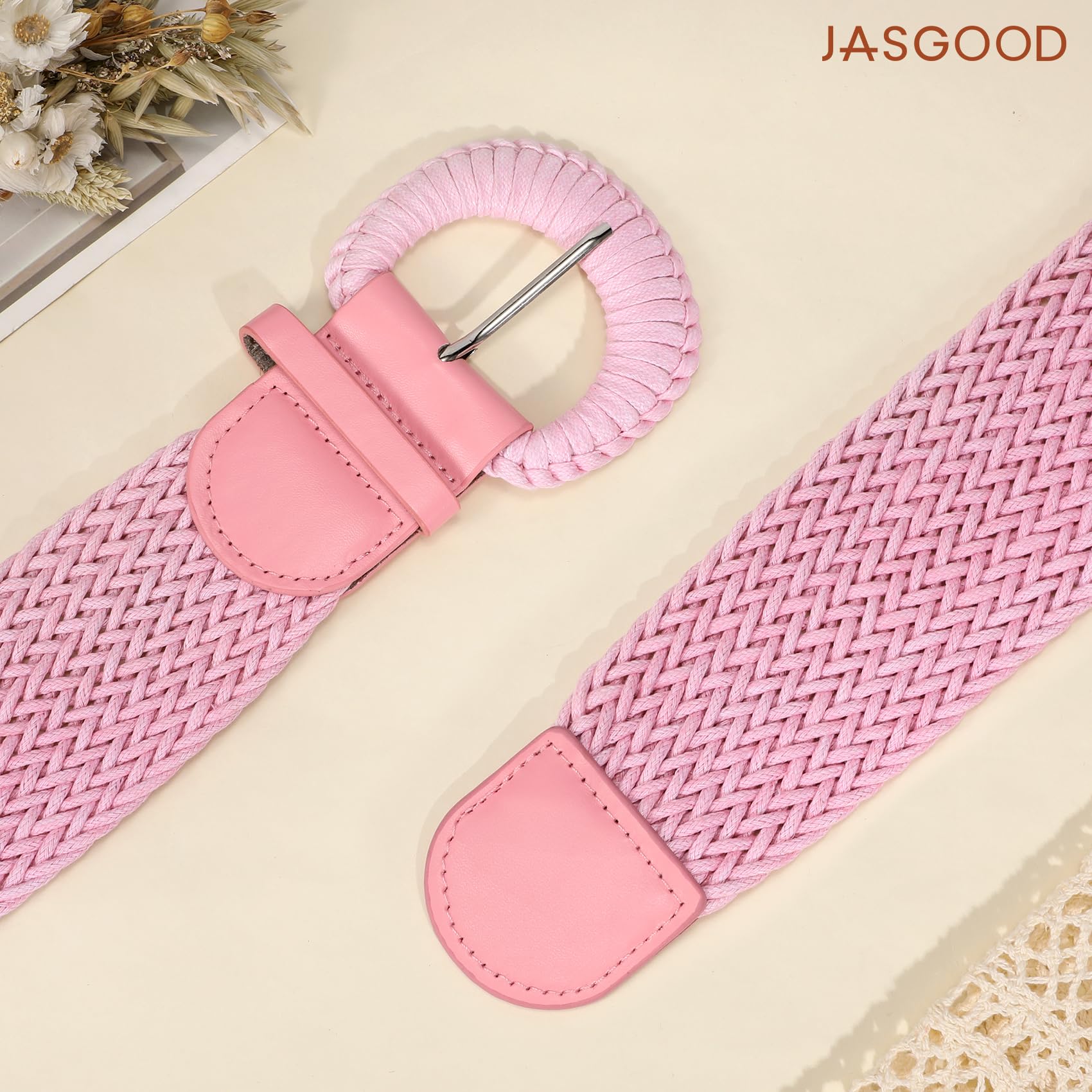 Wide Braided Boho Rattan Belt