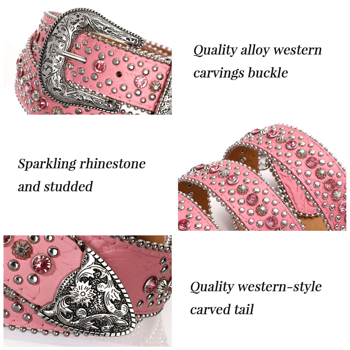Western Rhinestone Belt for Women & Men