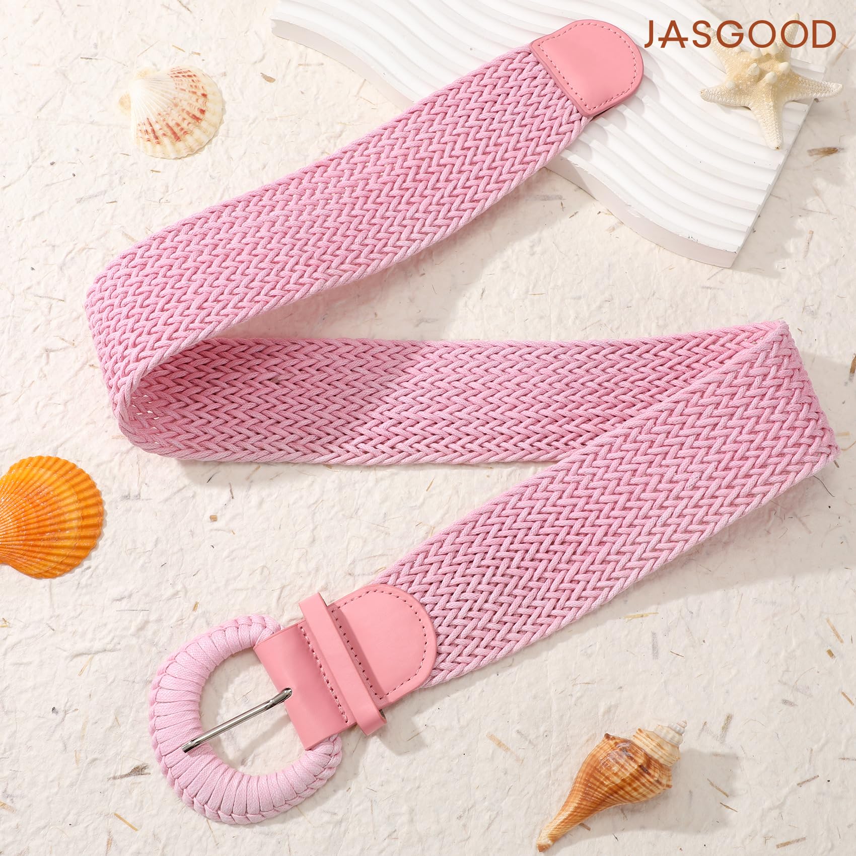 Wide Braided Boho Rattan Belt