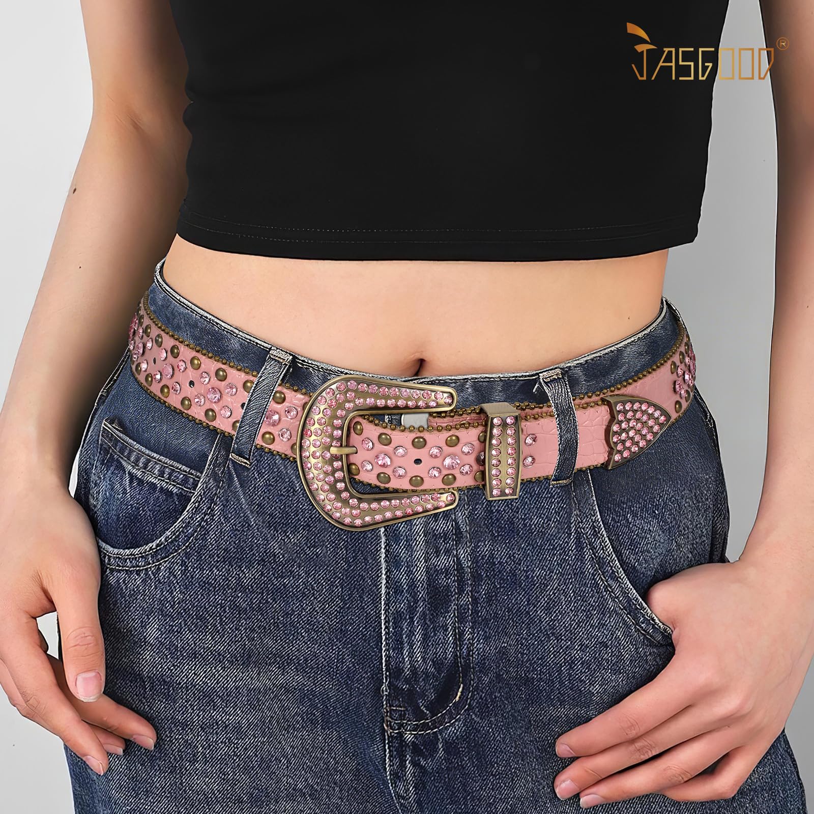 Cowgirl Studded Rhinestone Bling Belt
