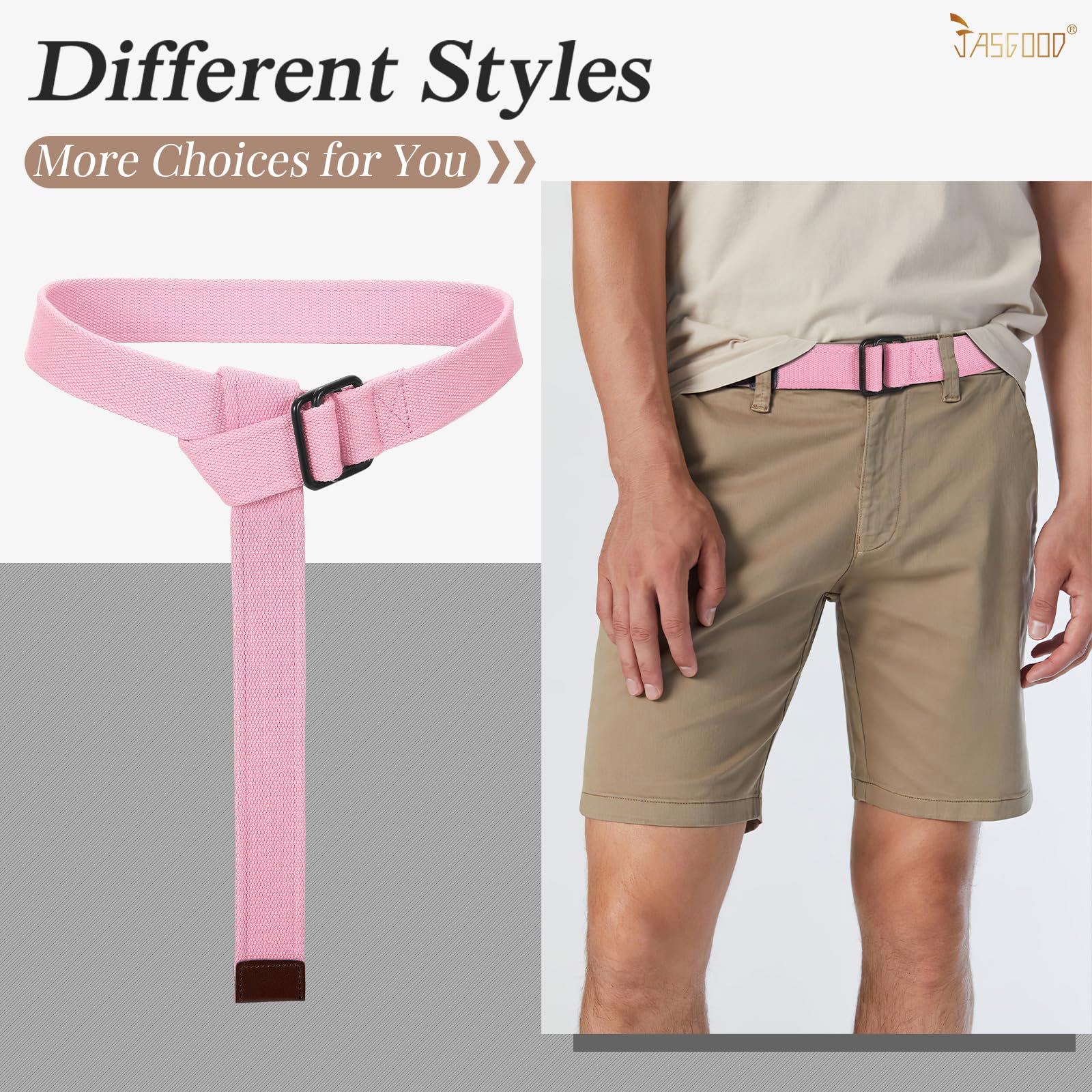 Plus Size Unisex Canvas Belt for Jeans