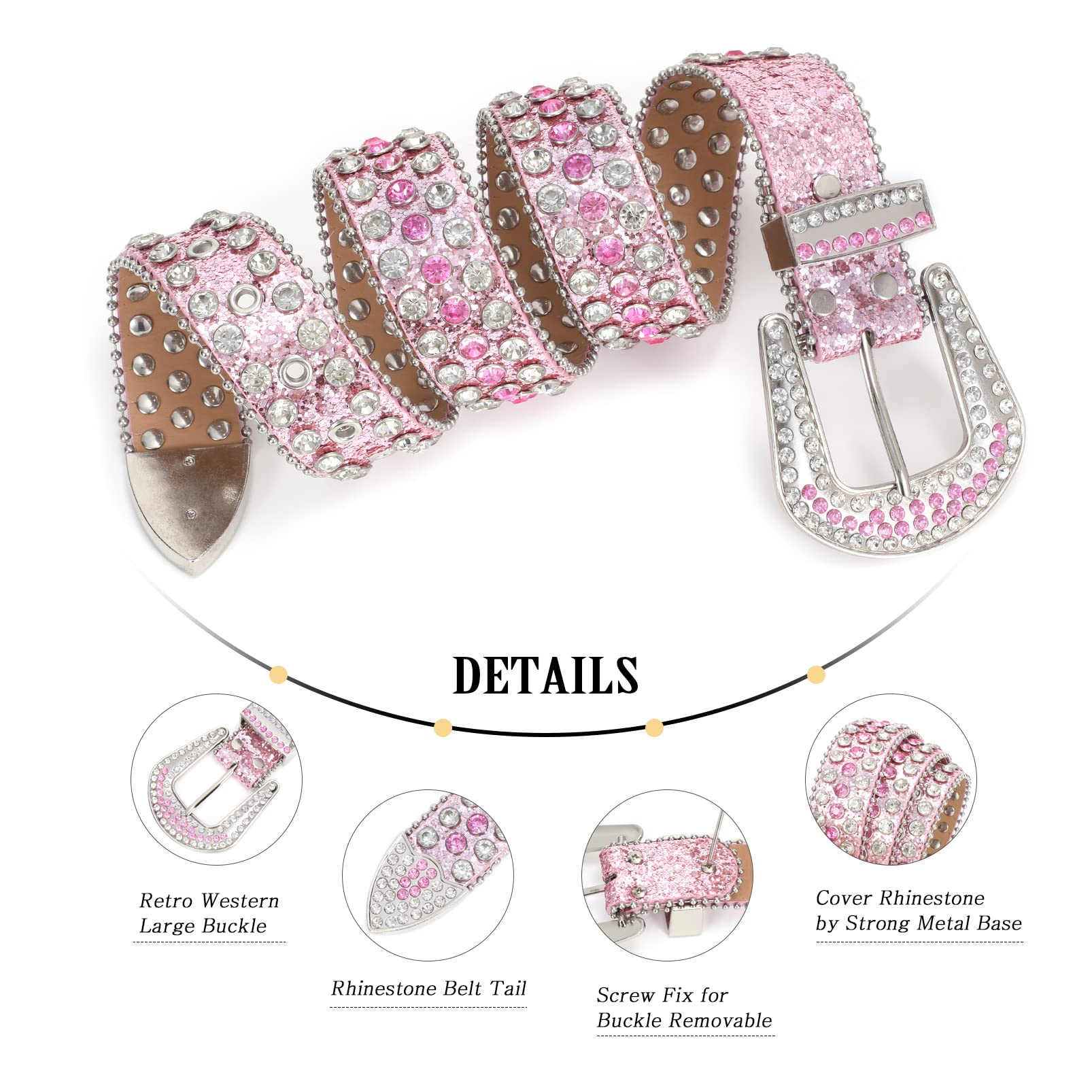 Studded Rhinestone Belts