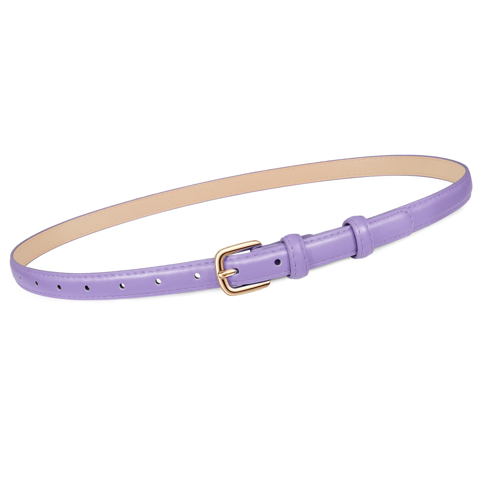 21 Colors Ladies Belt with Gold Buckle