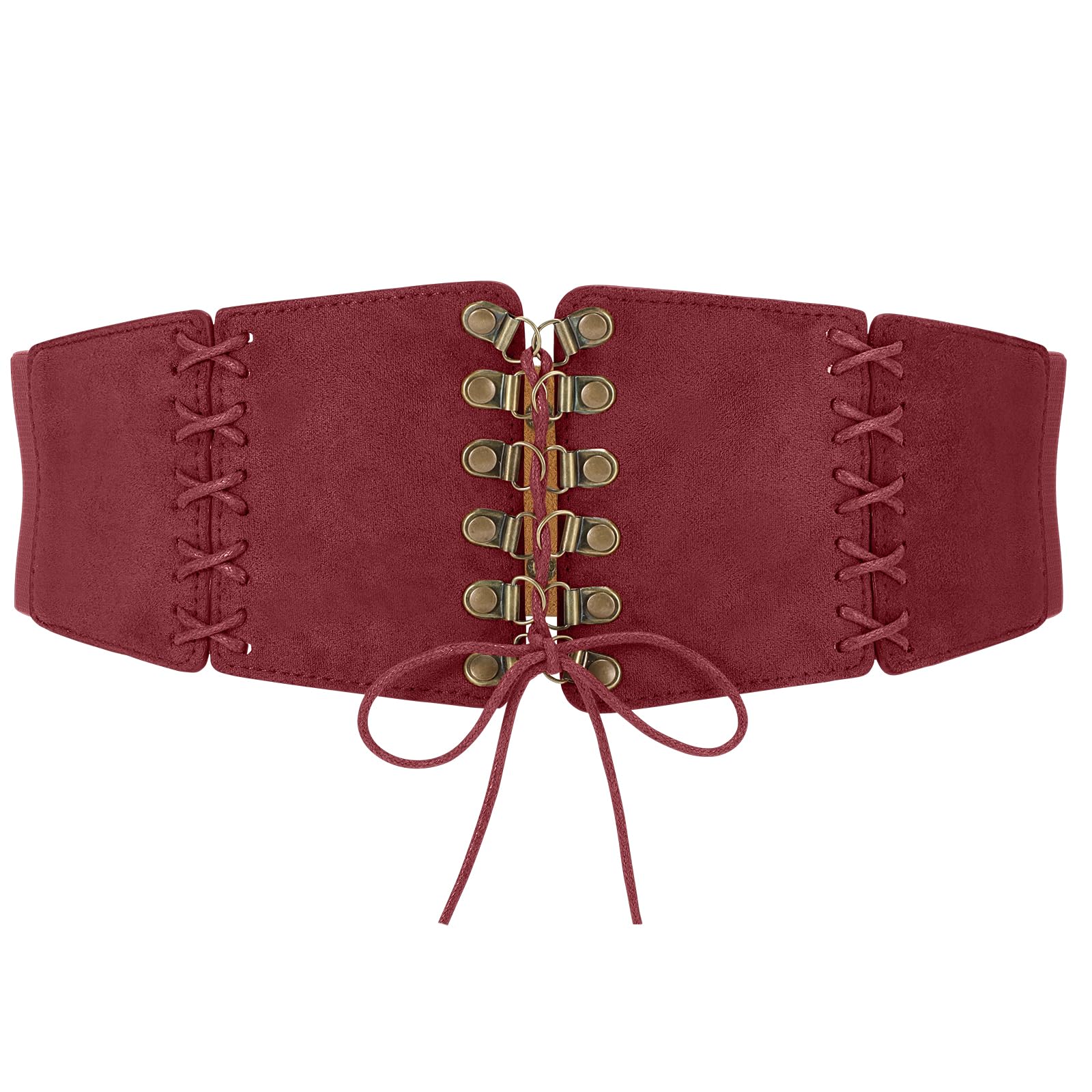 Elastic Lace-up Waspie Corset for Halloween Costume