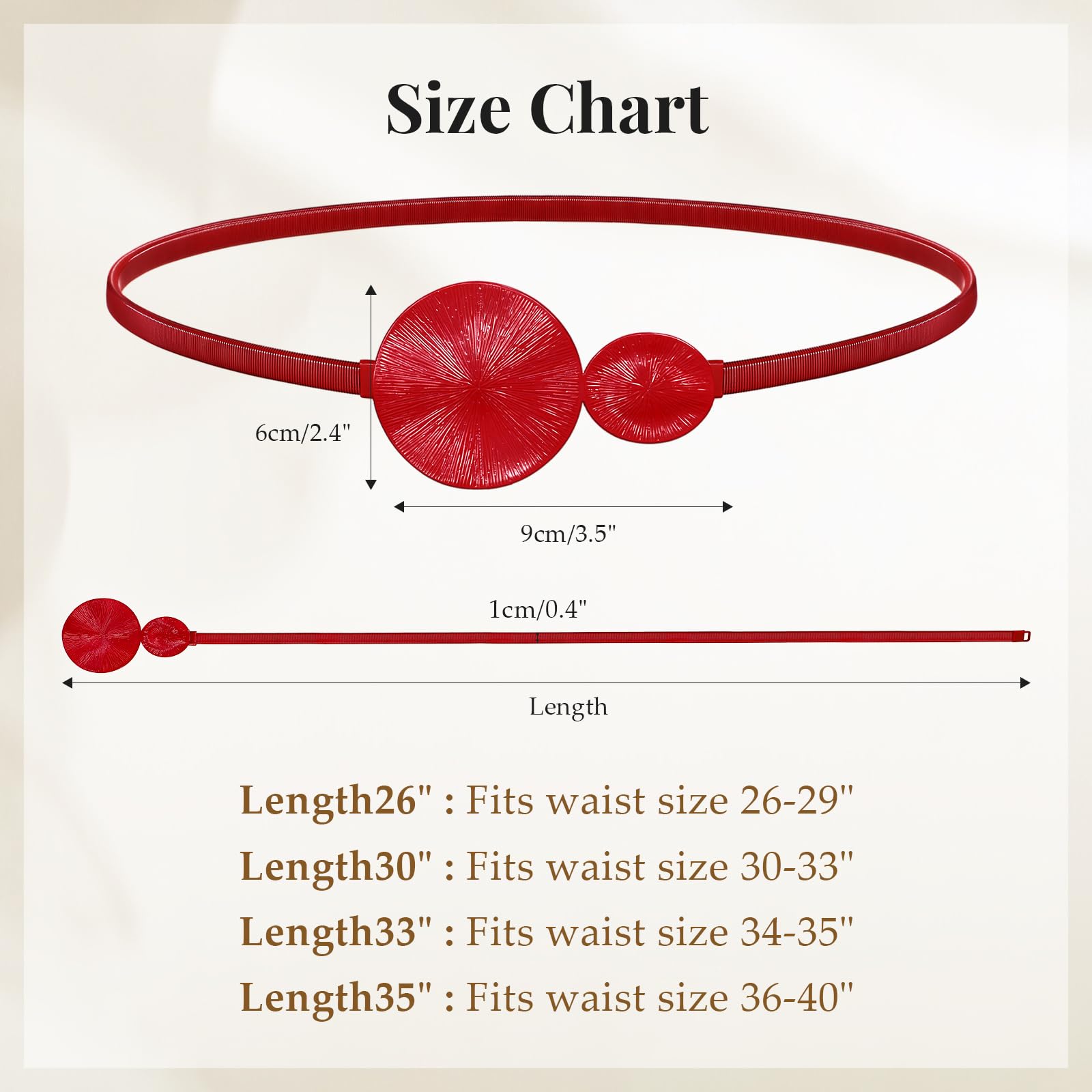 Skinny Stretch Thin Chain Belt For Dress