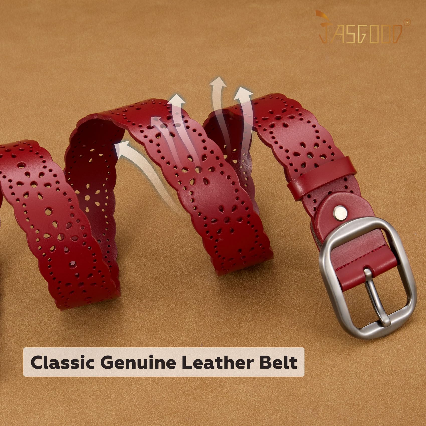 Hollow Design Wide Belt for Ladies - JASGOOD OFFICIAL