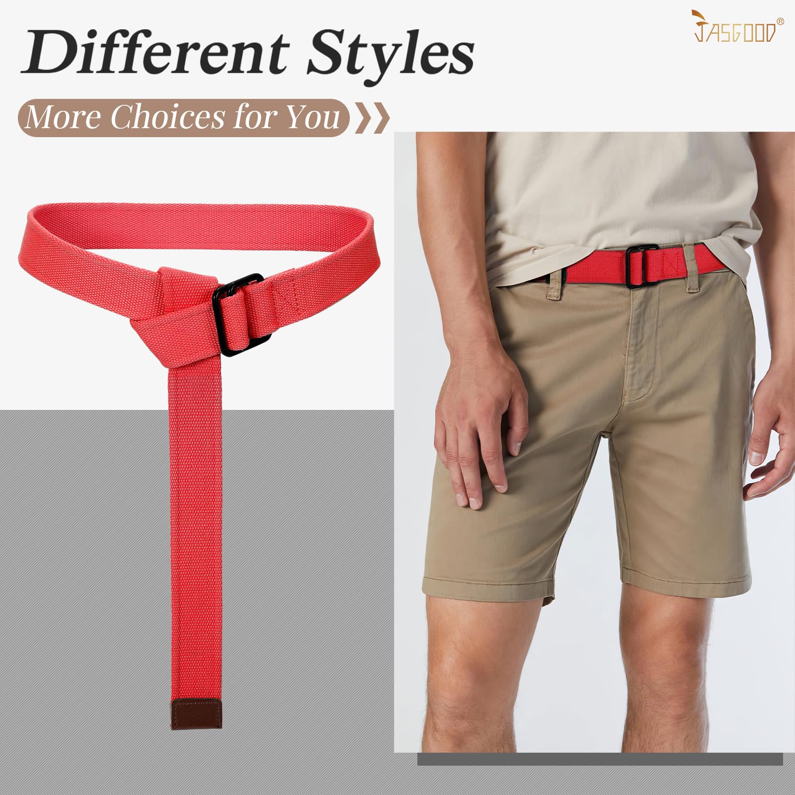 Plus Size Unisex Canvas Belt for Jeans