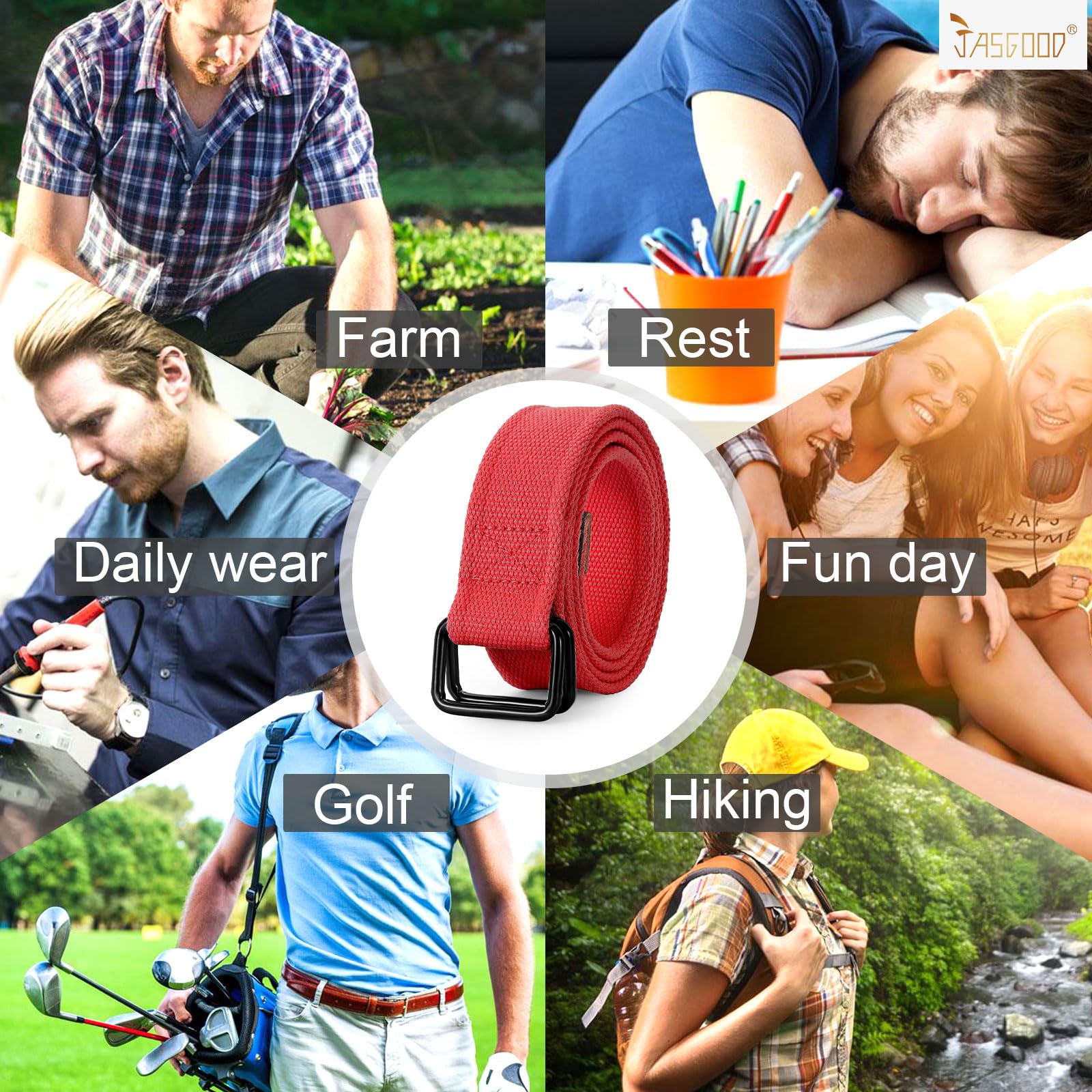Plus Size Unisex Canvas Belt for Jeans