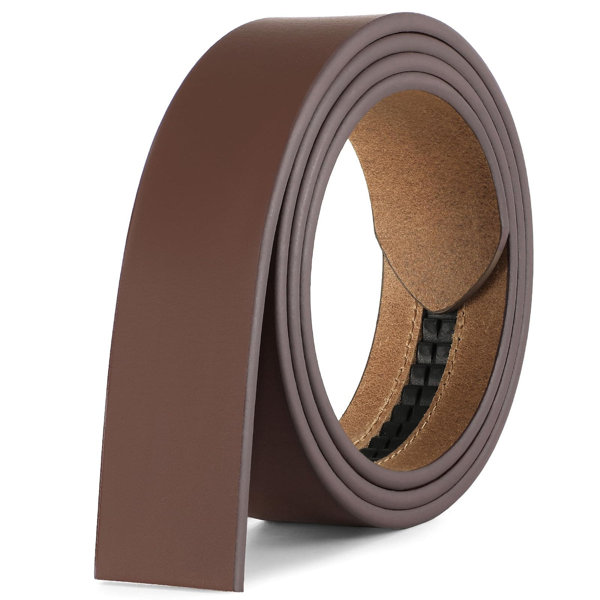 1.38" Genuine Leather Ratchet Belt Strap | NO BUCKLE - JASGOOD OFFICIAL