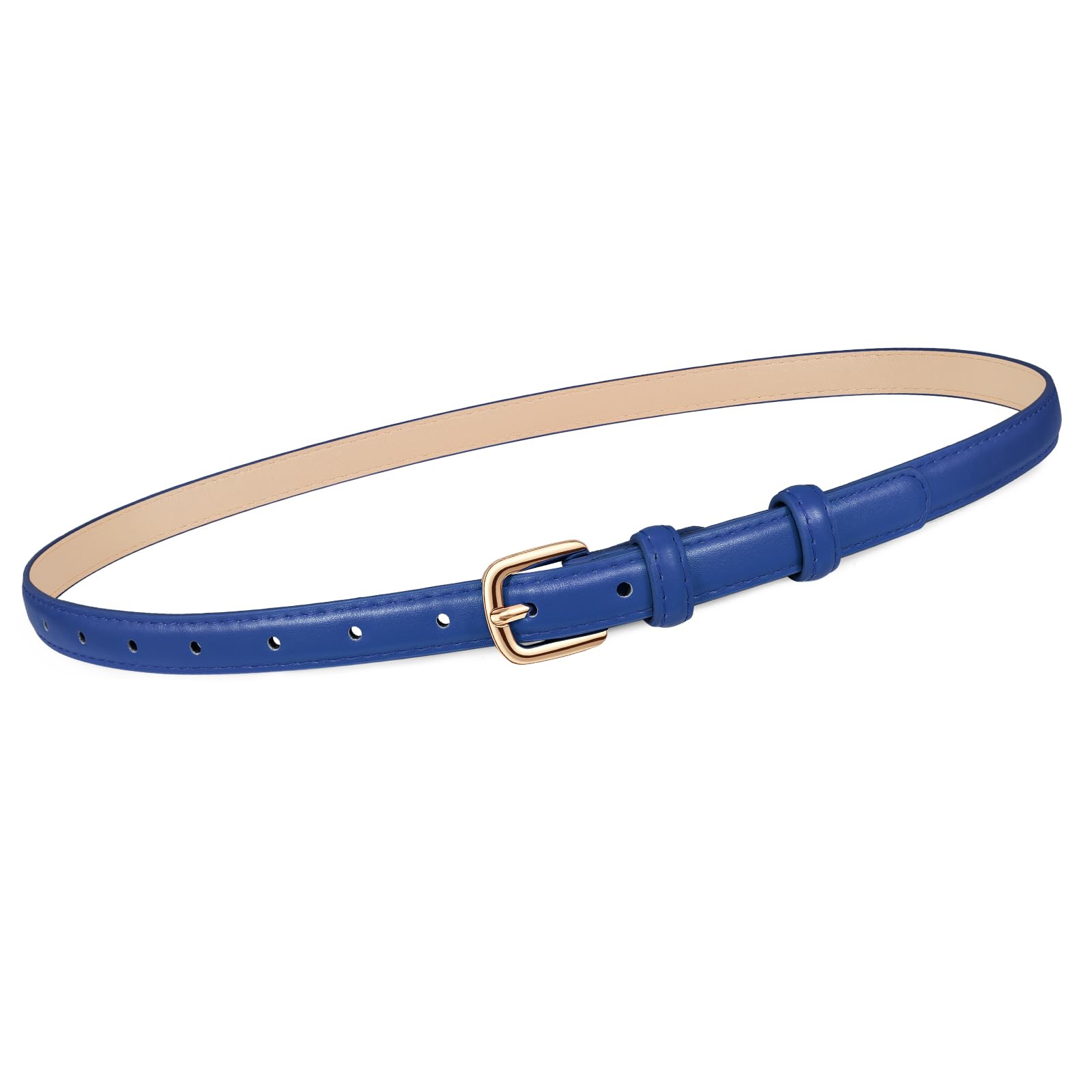 21 Colors Ladies Belt with Gold Buckle