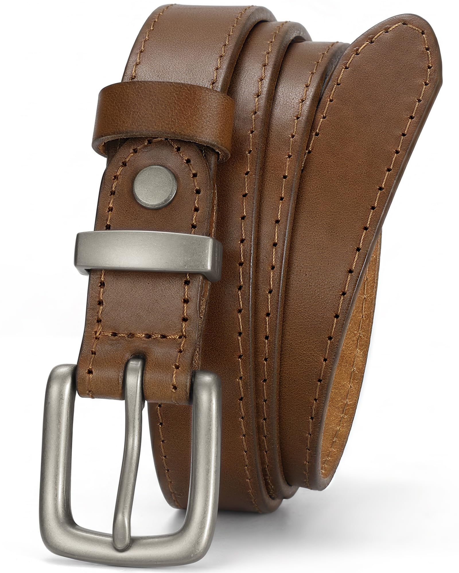 Vintage Full Grain Thin Leather Belt For Women