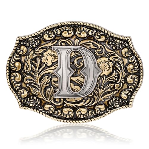 Western Belt Buckles Initial Letters | Fits 1.5" Belt Strap