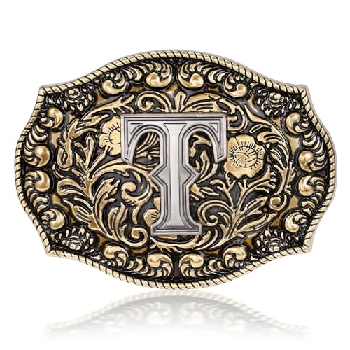 Western Belt Buckles Initial Letters | Fits 1.5" Belt Strap