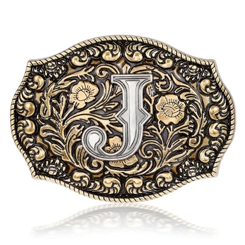 Western Belt Buckles Initial Letters | Fits 1.5" Belt Strap