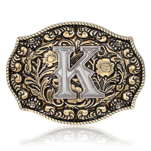 Western Belt Buckles Initial Letters | Fits 1.5" Belt Strap