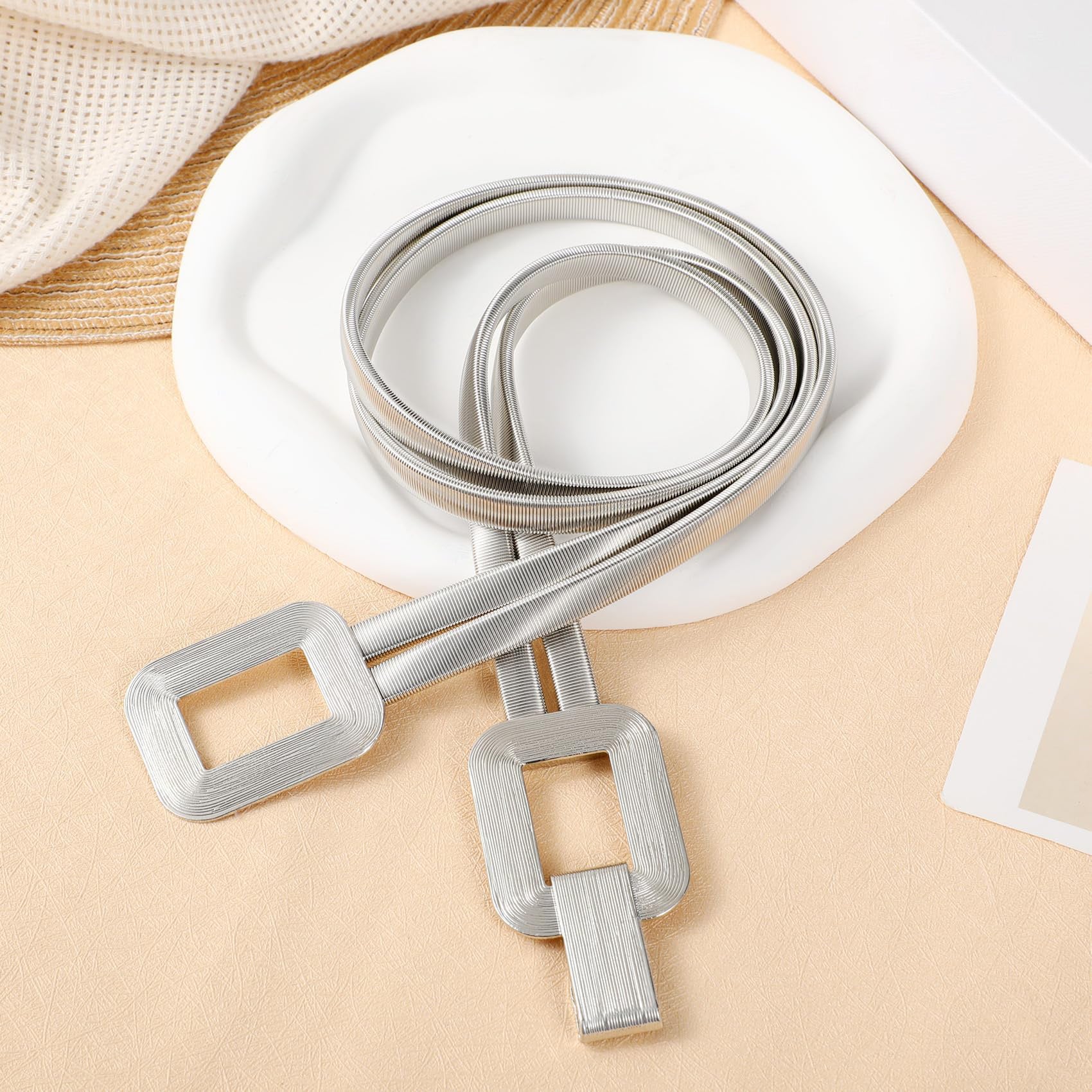 Elastic Metal Thin Waist Belt