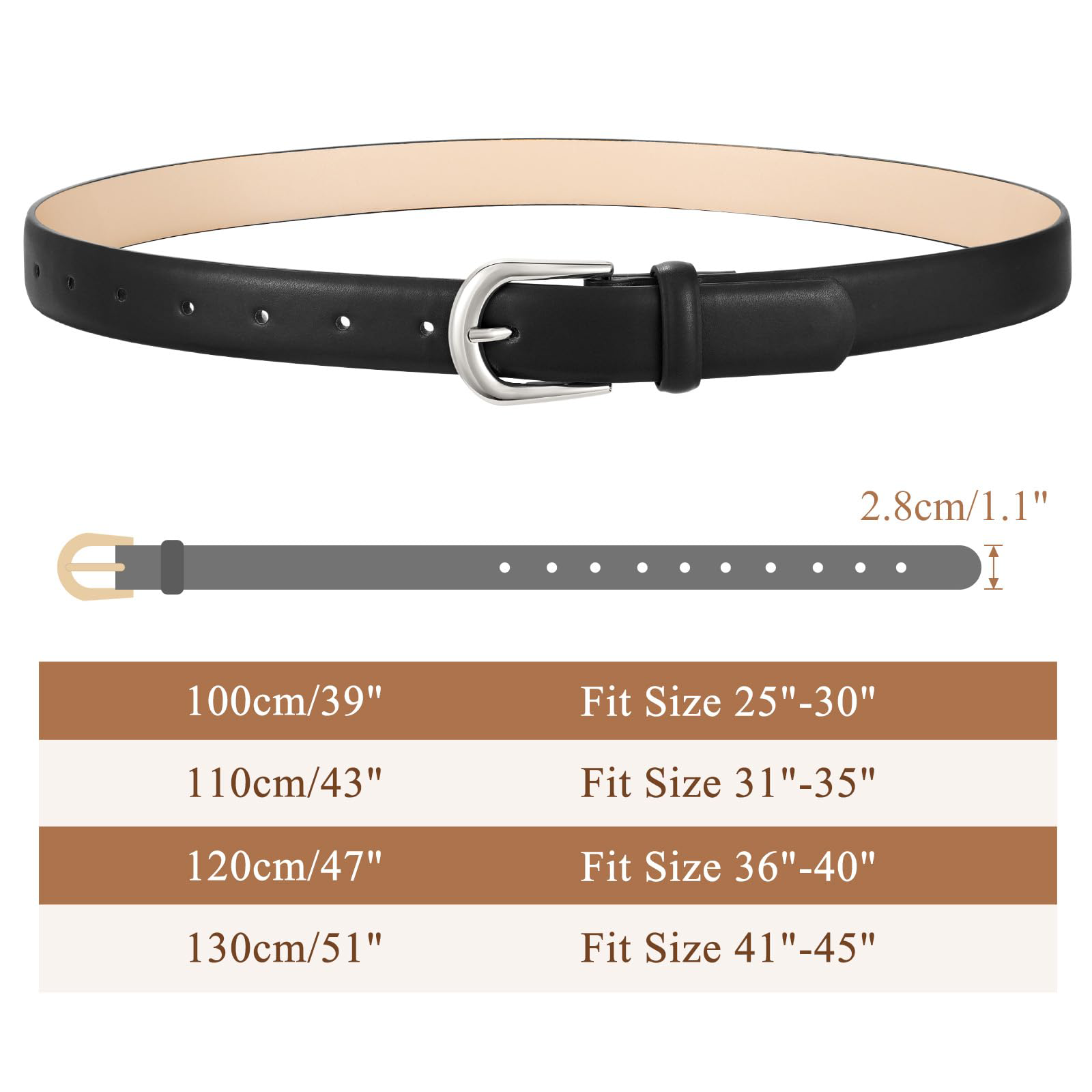 Classic Ladies Waist Belt